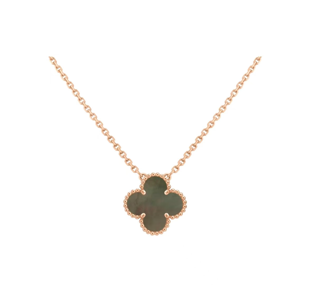 VAN CLEEF & ARPELS VINTAGE ALHAMBRA PENDANT NECKLACE MOTHER OF PEARL 18K ROSE GOLD 2024
