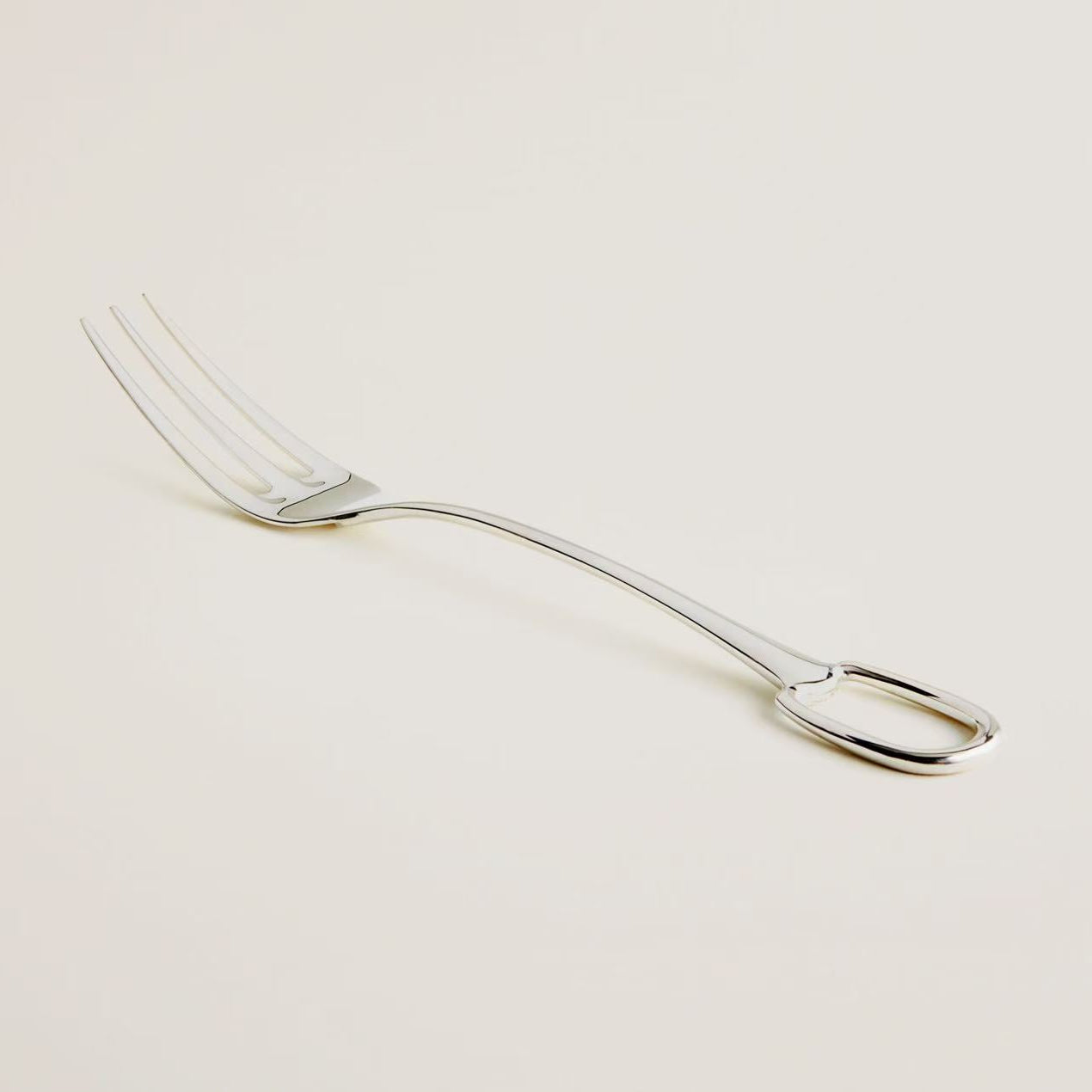 HERMÈS ATTELAGE SILVER SERVING  FORK