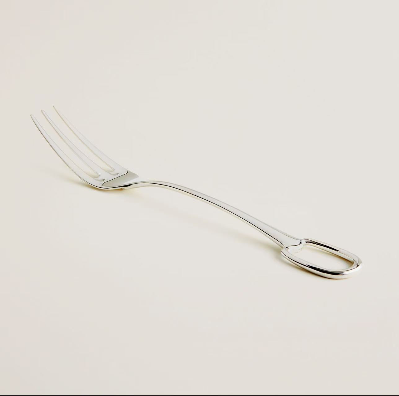 HERMÈS ATTELAGE SILVER SERVING  FORK
