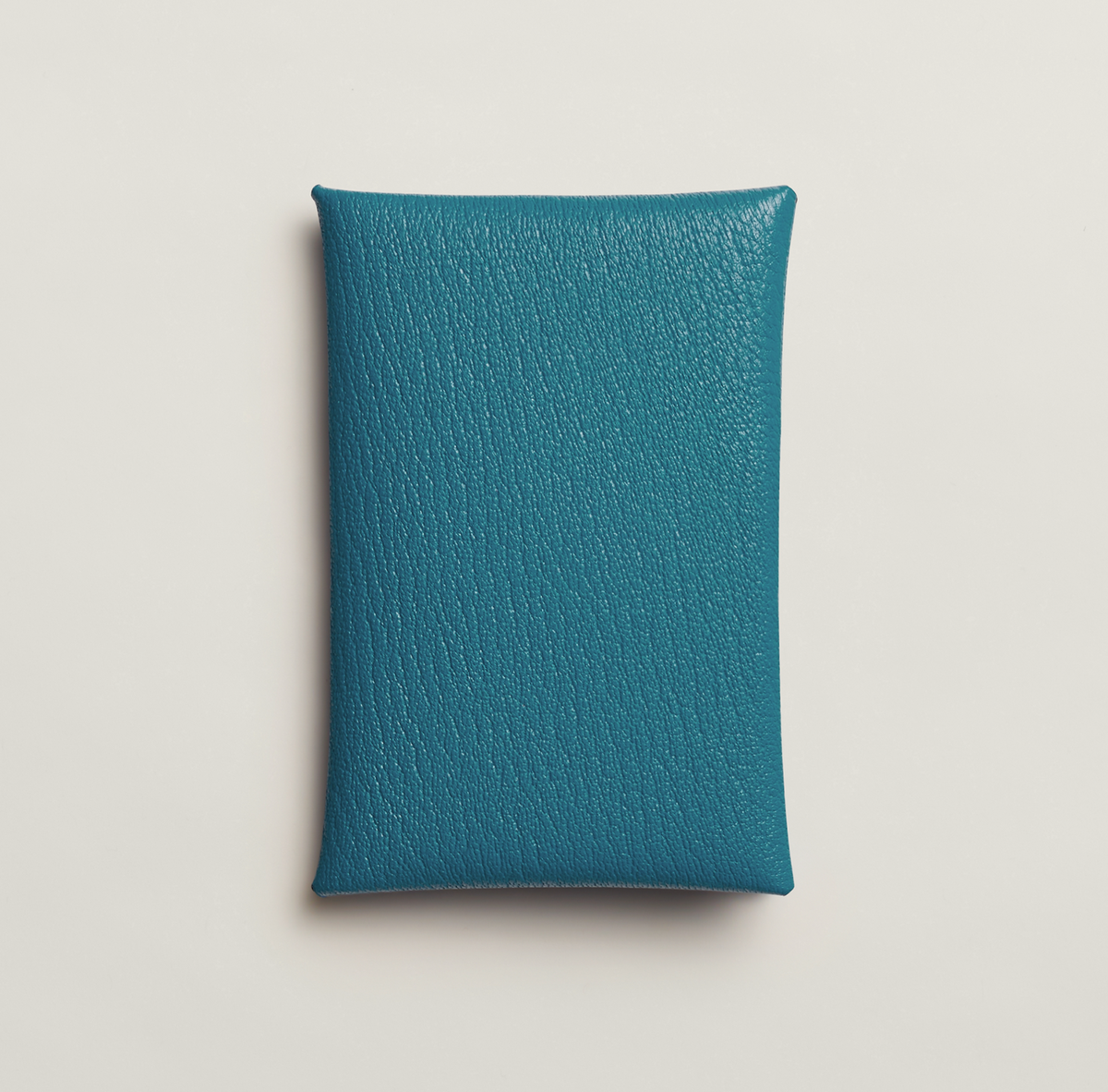 HERMÈS CALVI CARD HOLDER BLEU JEAN