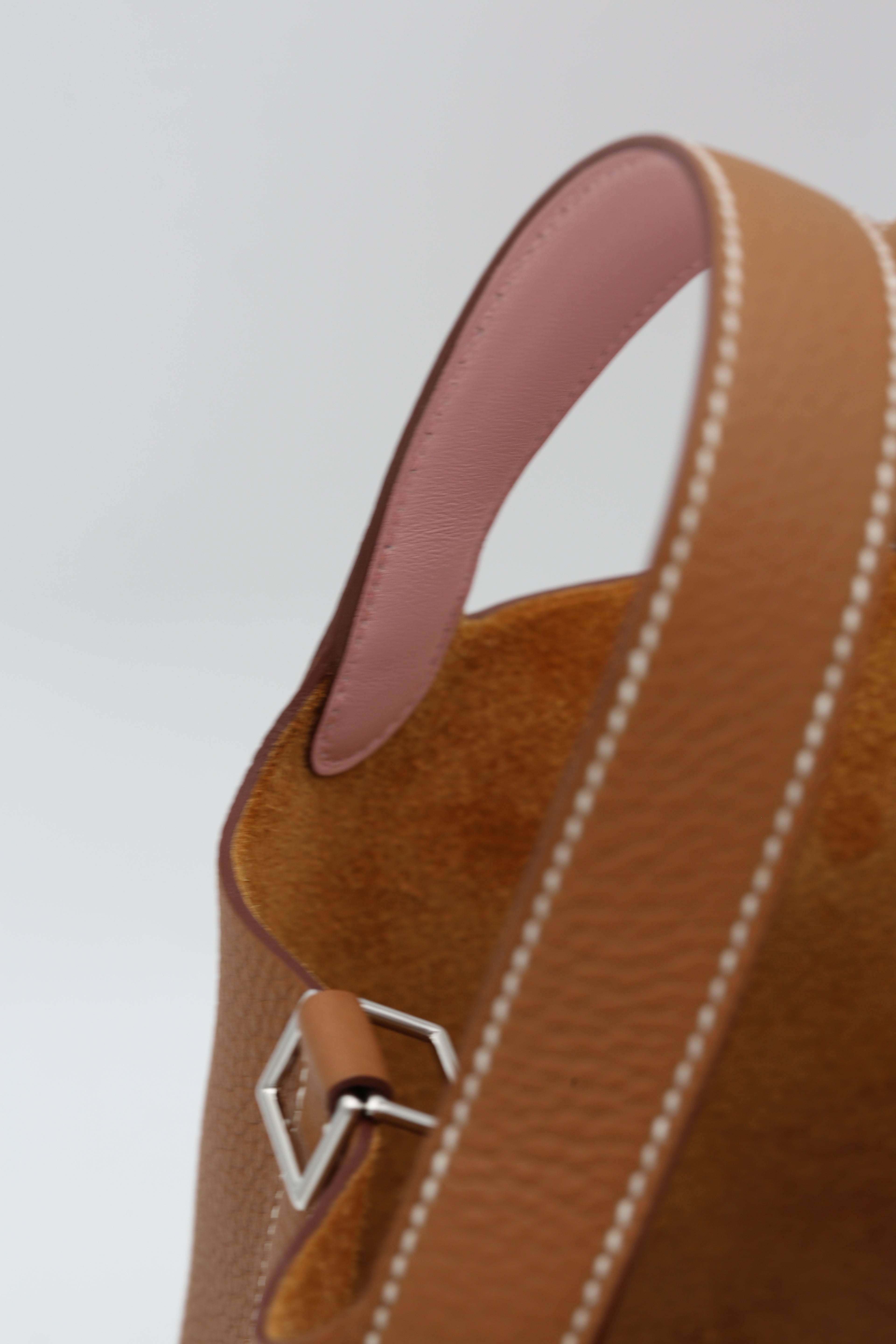 HERMÈS PICOTIN18 GOLD & ROSE SAKURA TC SILVER HARDWARE W STAMP