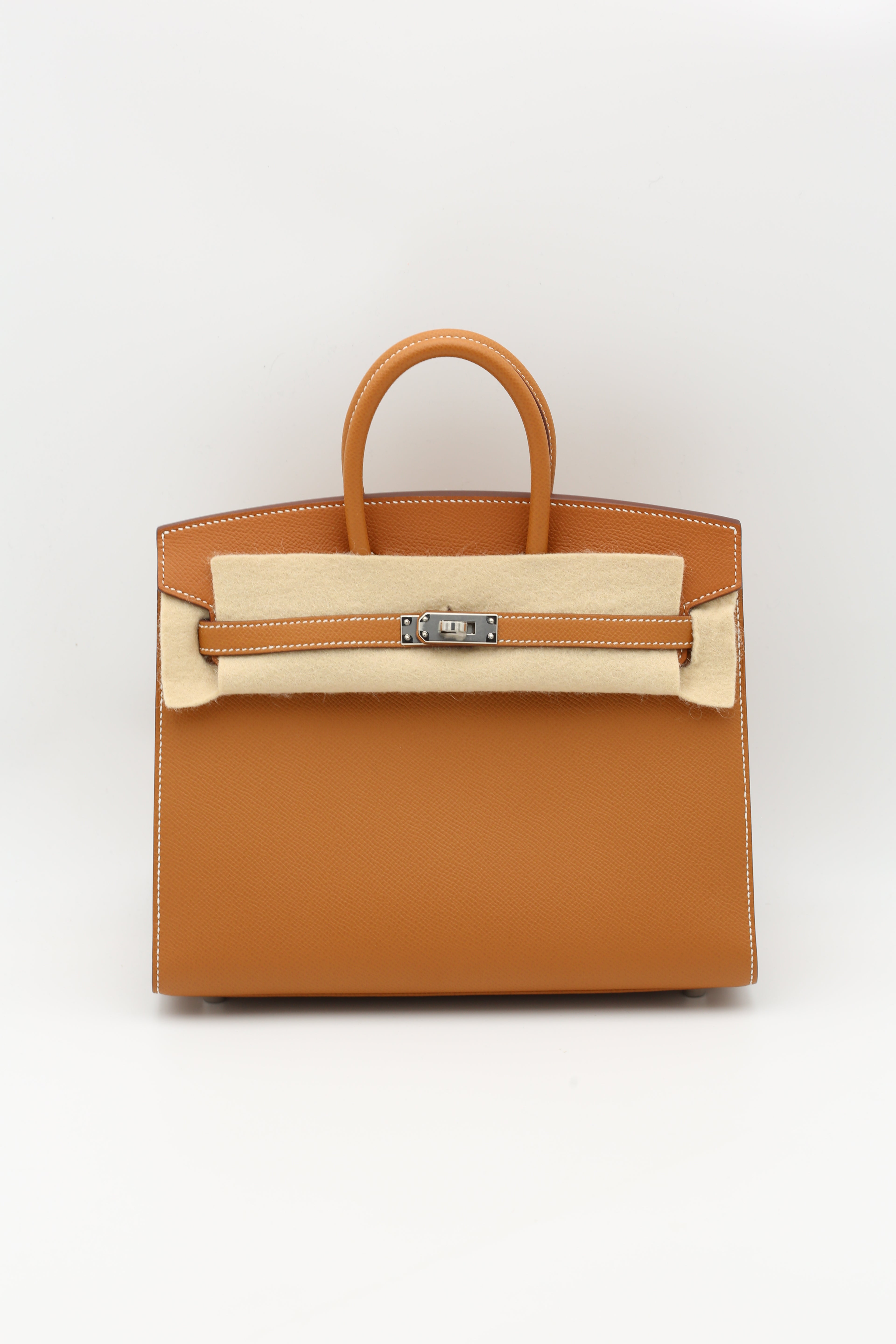 HERMÈS BIRKIN25 GOLD EPSOM SELLIER SILVER HARDWARE Y STAMP