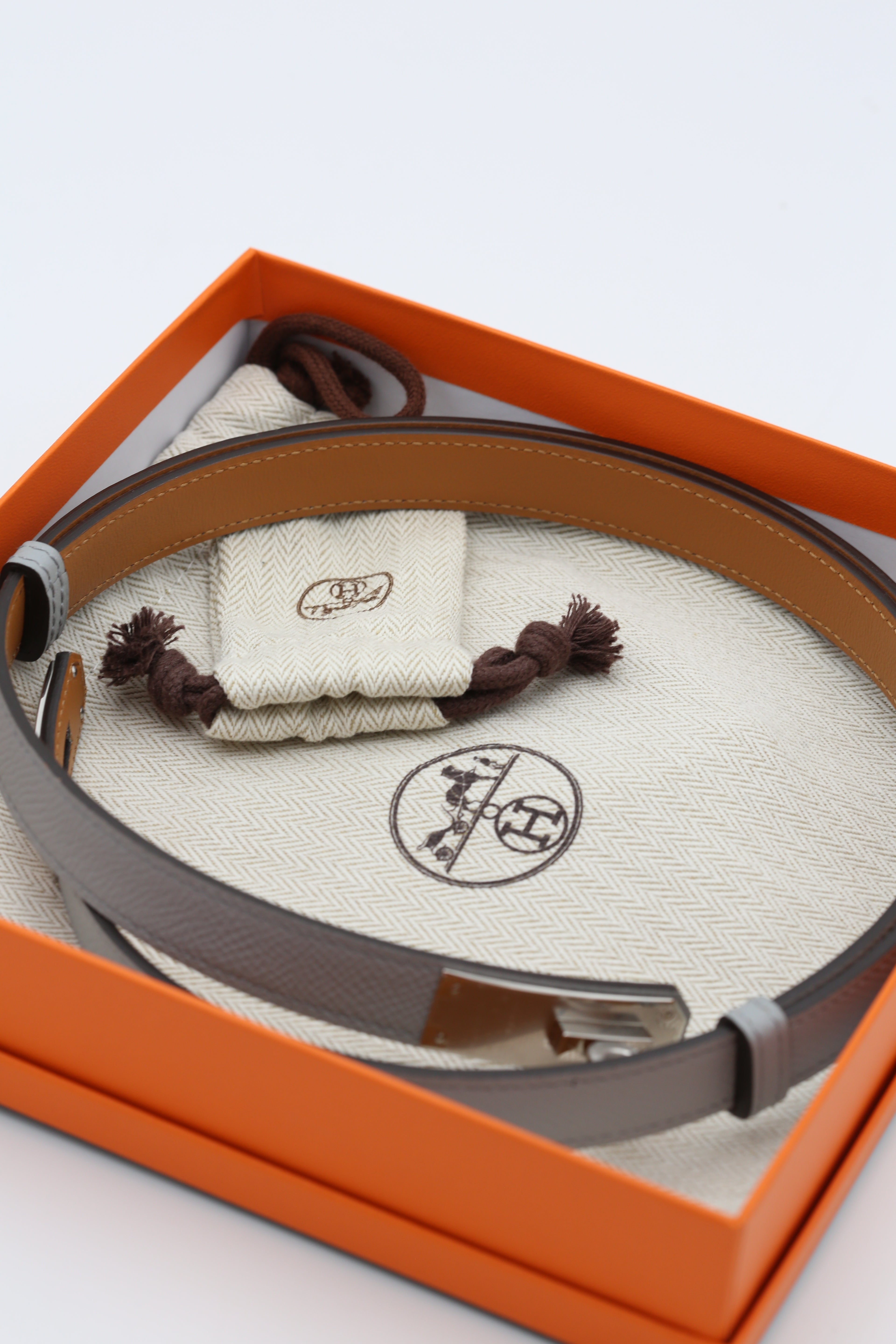 HERMÈS KELLY BELT 18 BLEU GLACIER EPSOM