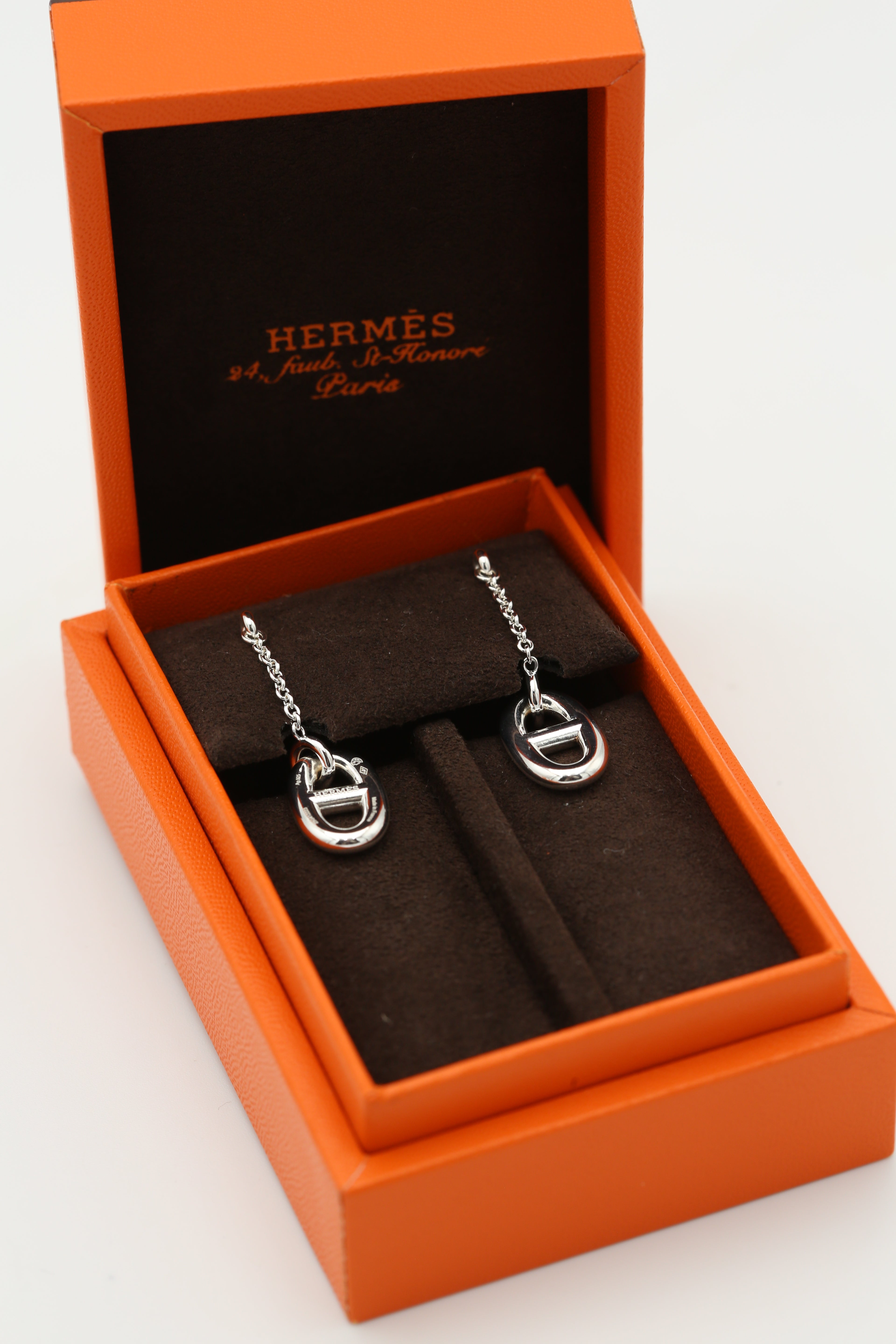 HERMÈS FARANDOLE EARRINGS MEDIUM MODEL SILVER