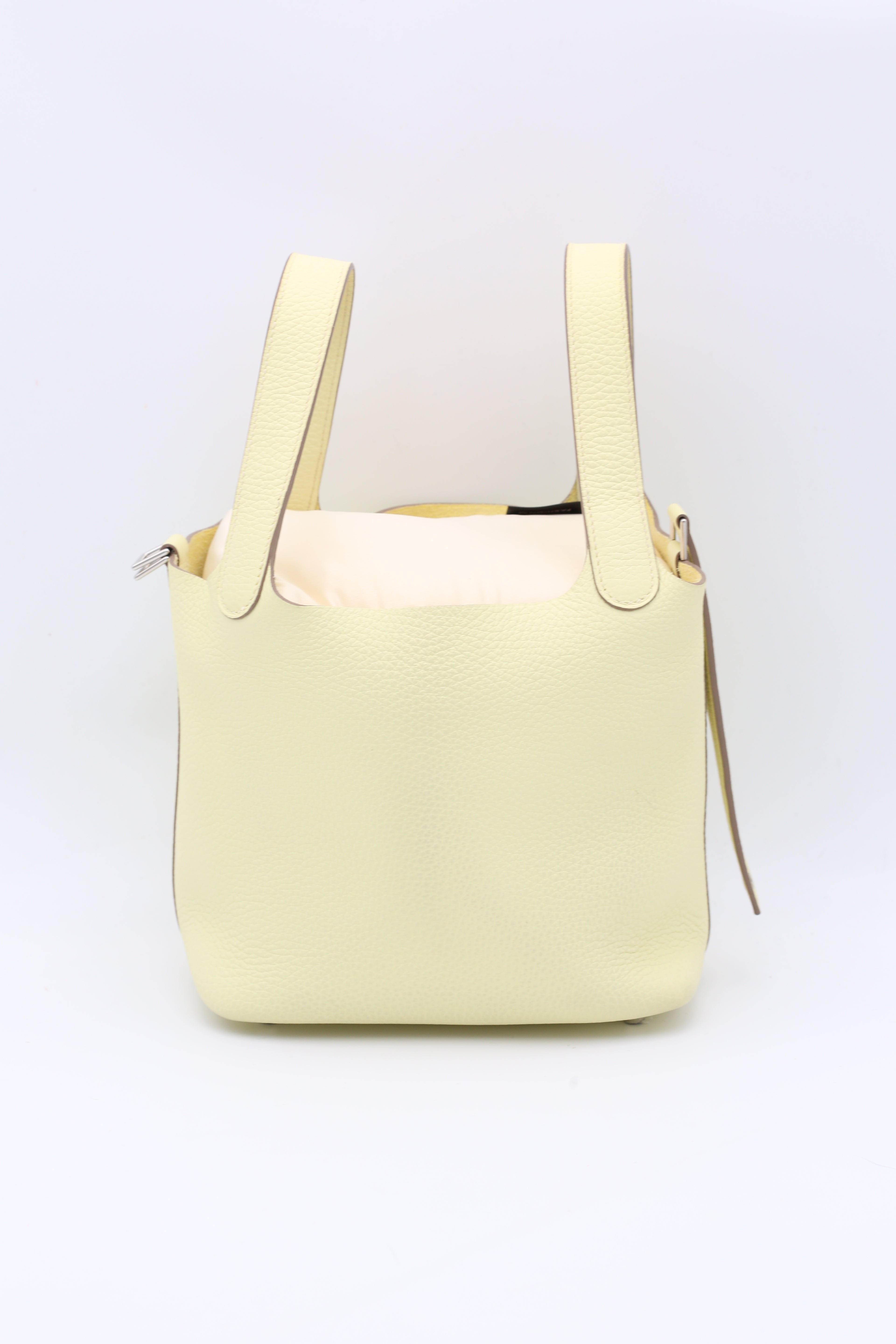 HERMÈS PICOTIN18 JAUNE POUSSIN TC SILVER HARDWARE K STAMP