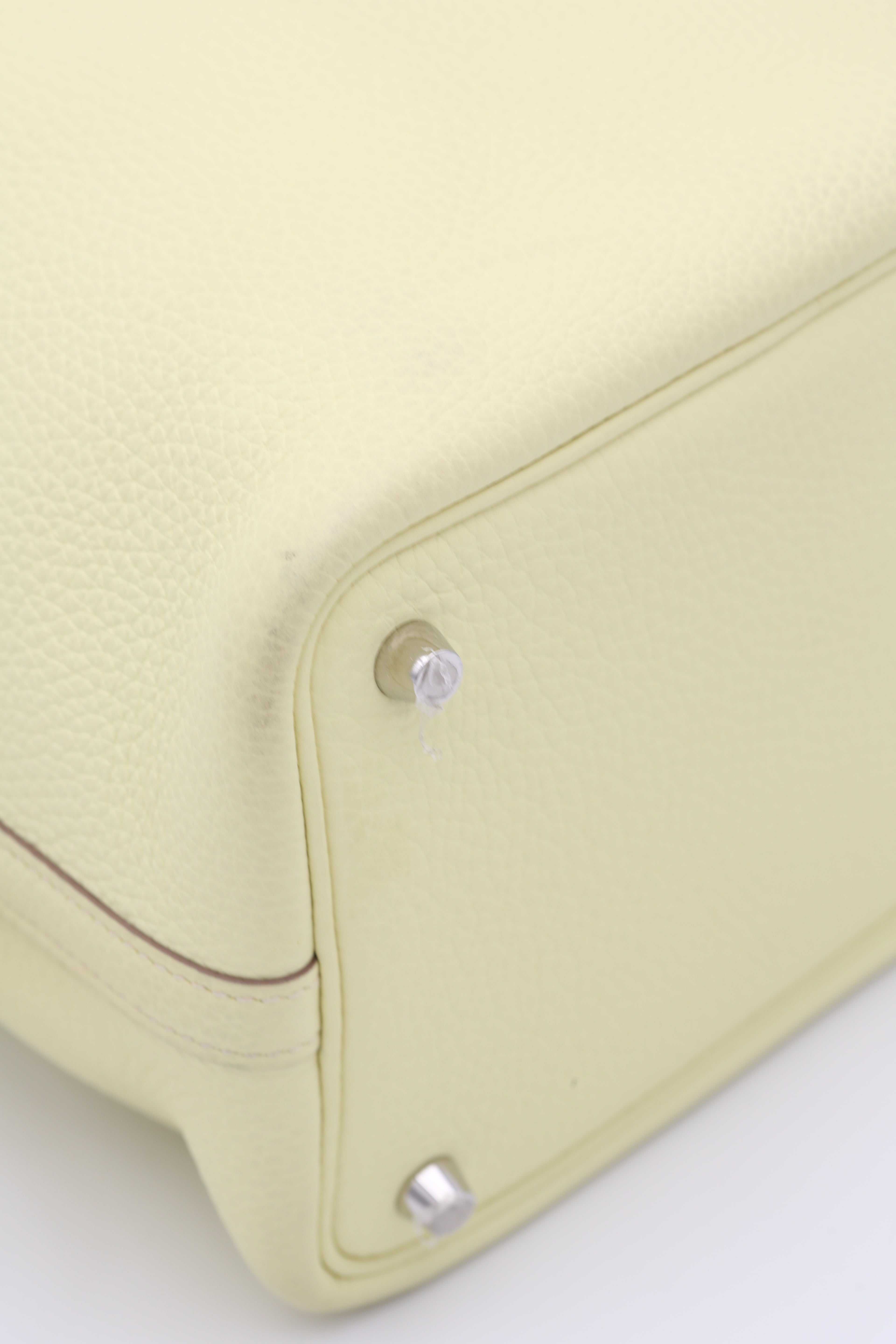 HERMÈS PICOTIN18 JAUNE POUSSIN TC SILVER HARDWARE K STAMP