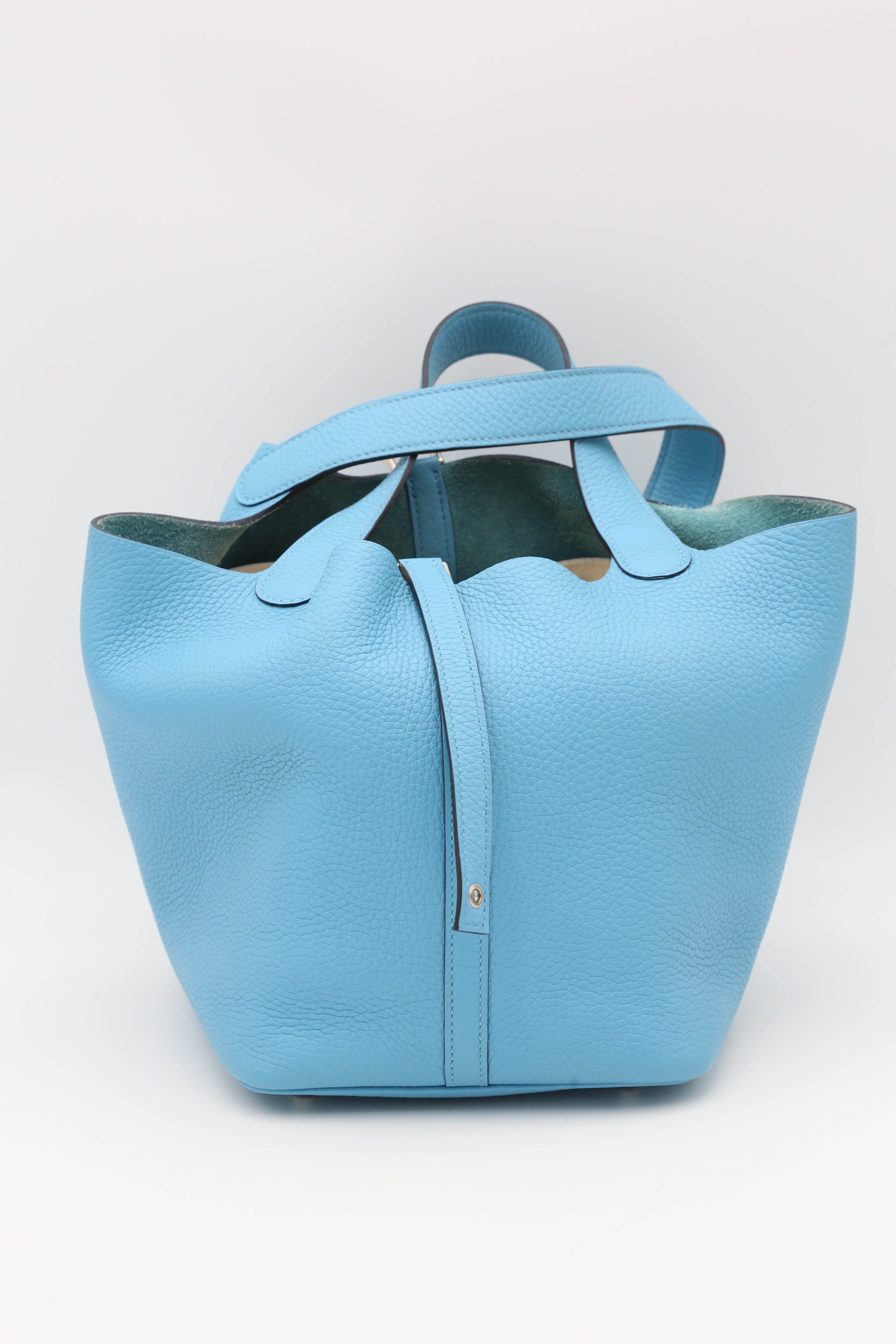 HERMÈS PICOTIN22 BLEU DE NORD TC SILVER HARDWARE Y STAMP