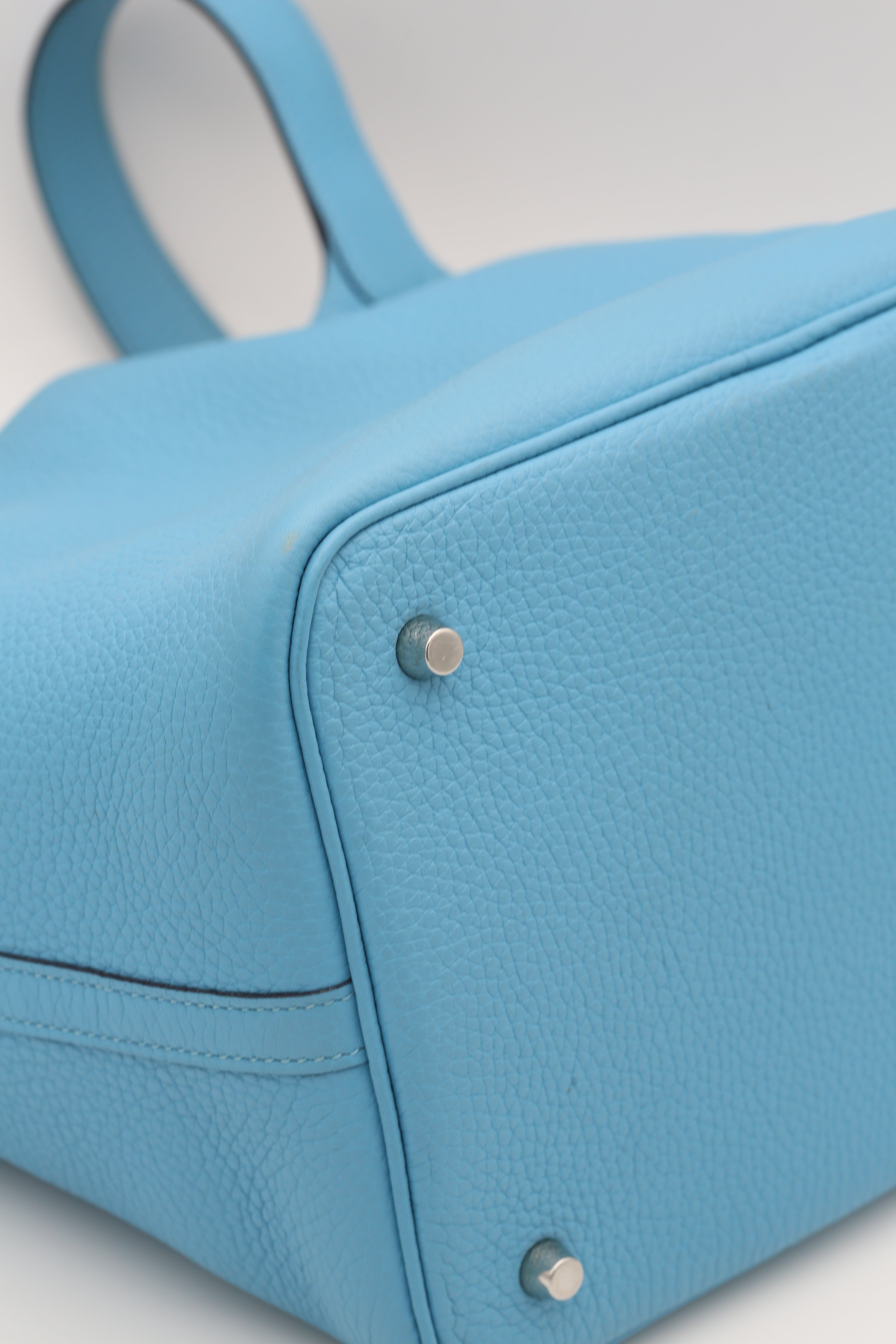 HERMÈS PICOTIN22 BLEU DE NORD TC SILVER HARDWARE Y STAMP