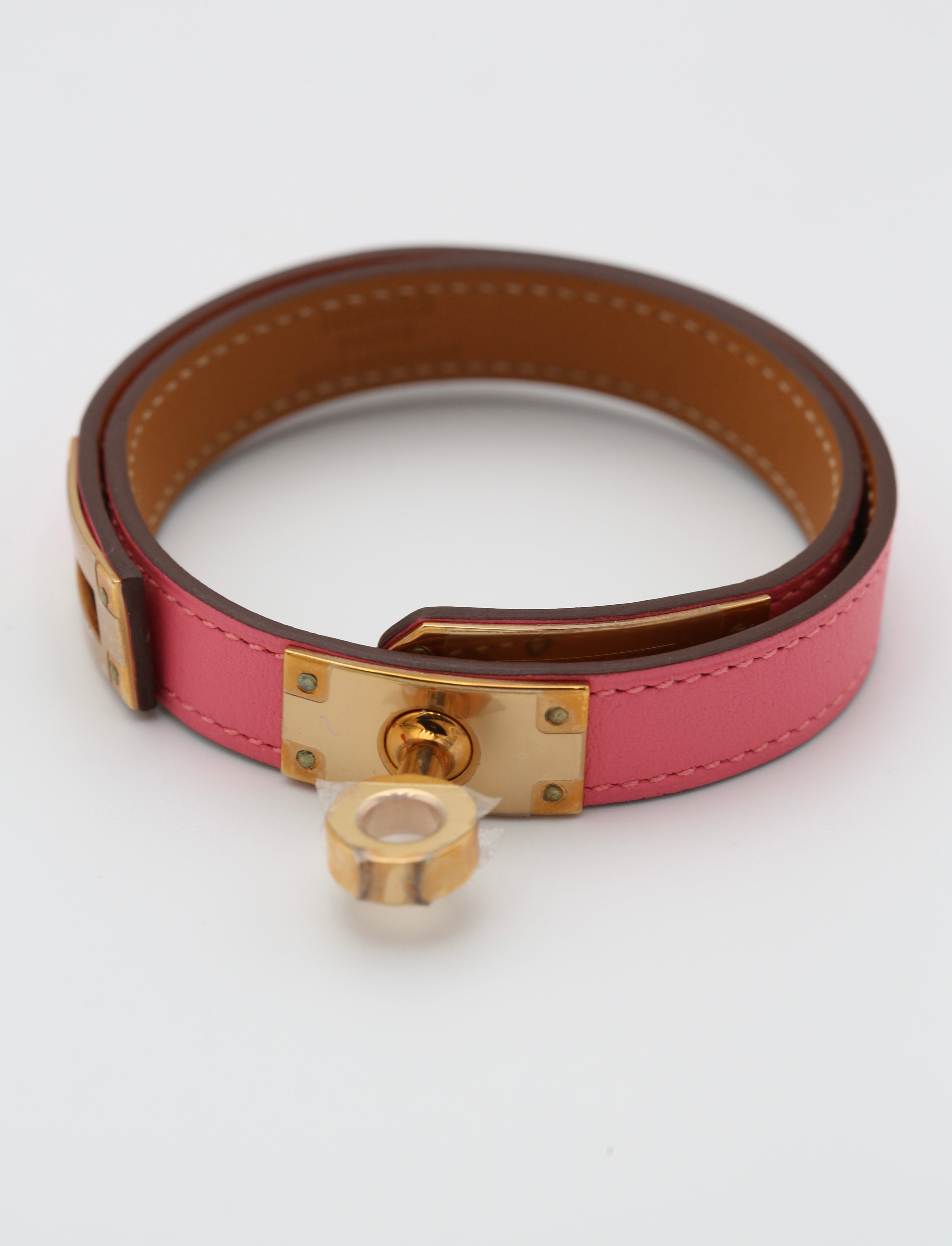 HERMÈS MINI KELLY DOUBLE TOUR BRACELET ROSE GOLD