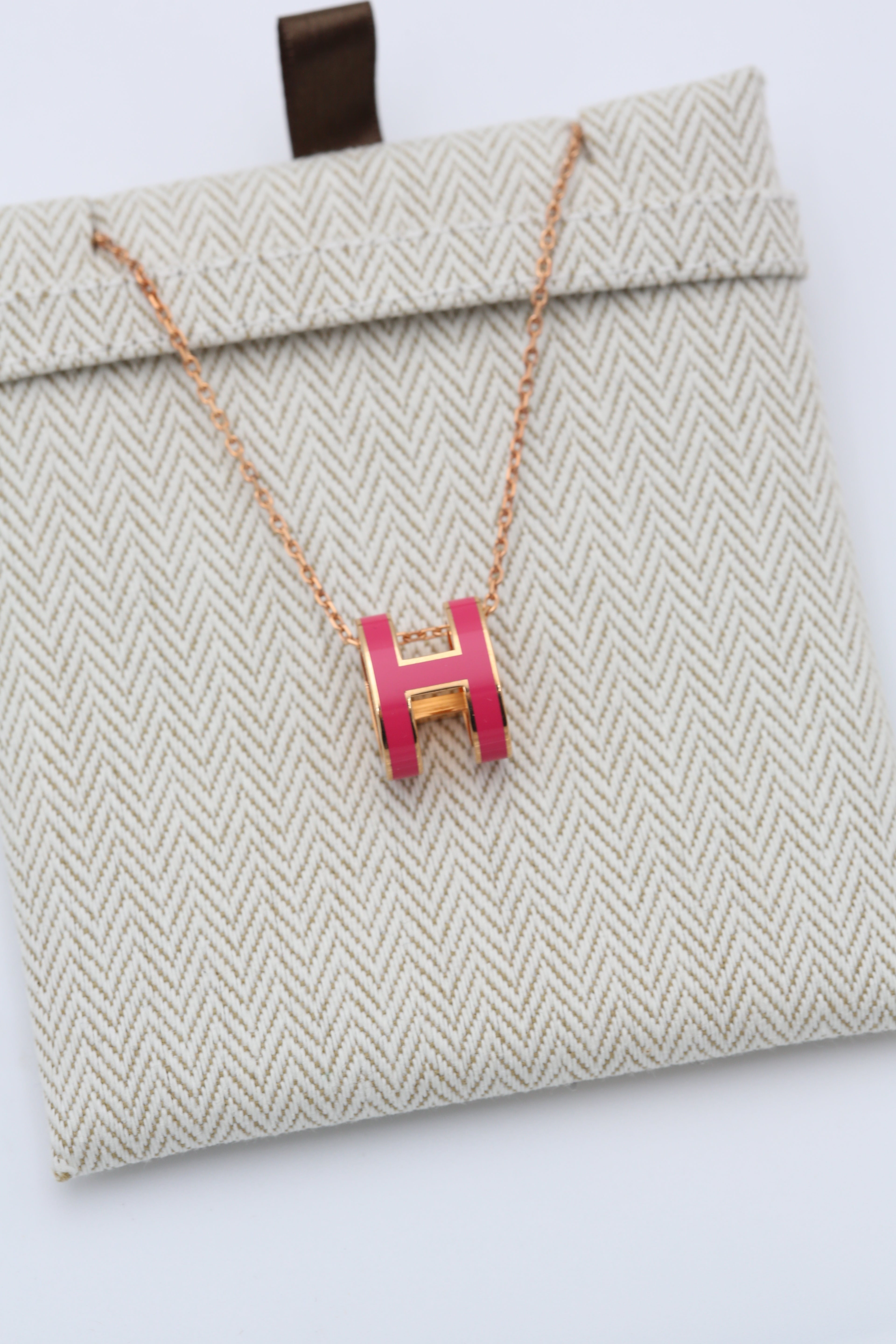 HERMÈS POP H PENDANT BIG SIZE ROSE GOLD