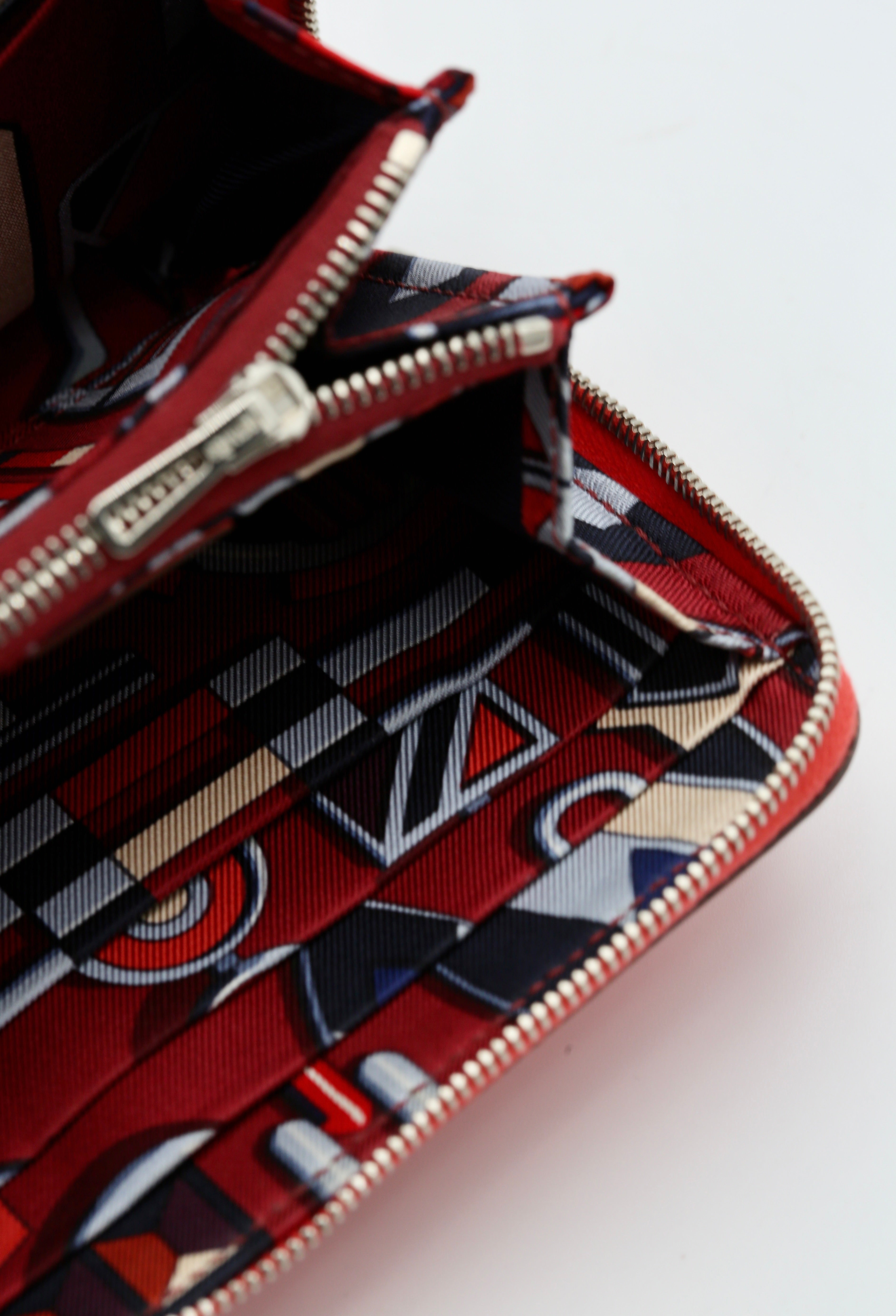 HERMÈS SILK'IN CHANGE PURSE RED