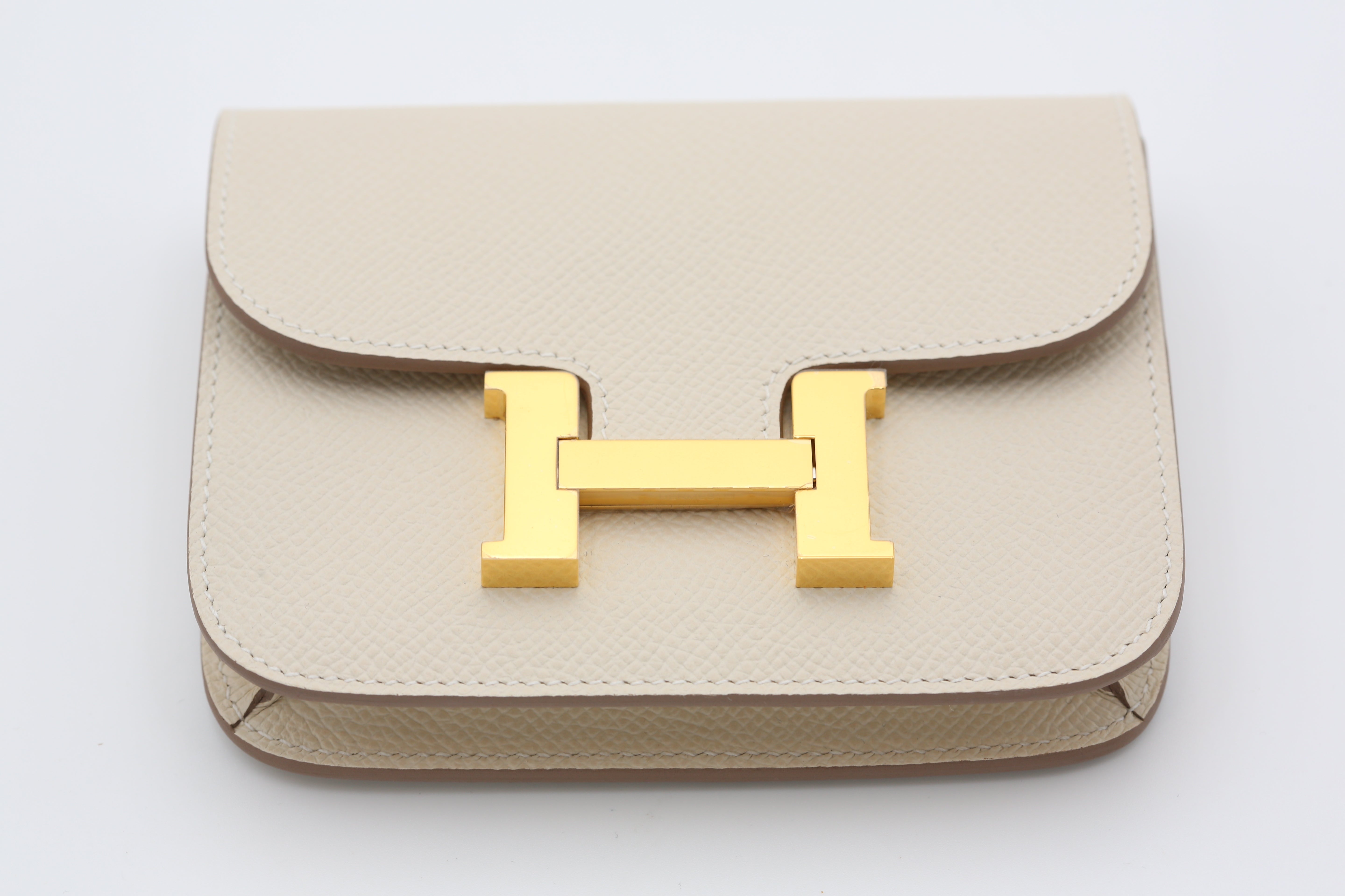 HERMÈS CONSTANCE SLIM NATA GOLD EPSOM K STAMP