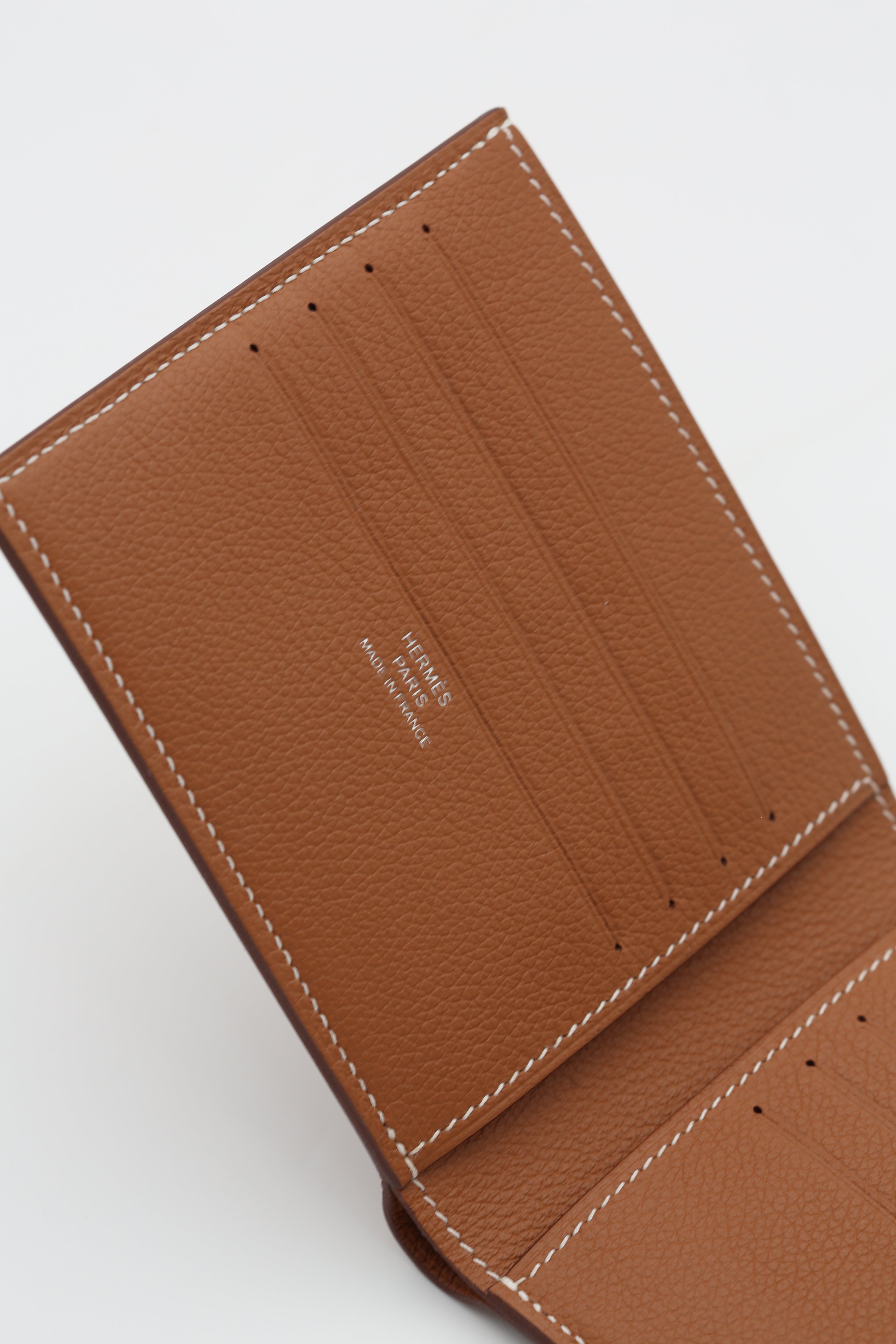 HERMÈS SELLIER COMPACT WALLET GOLD