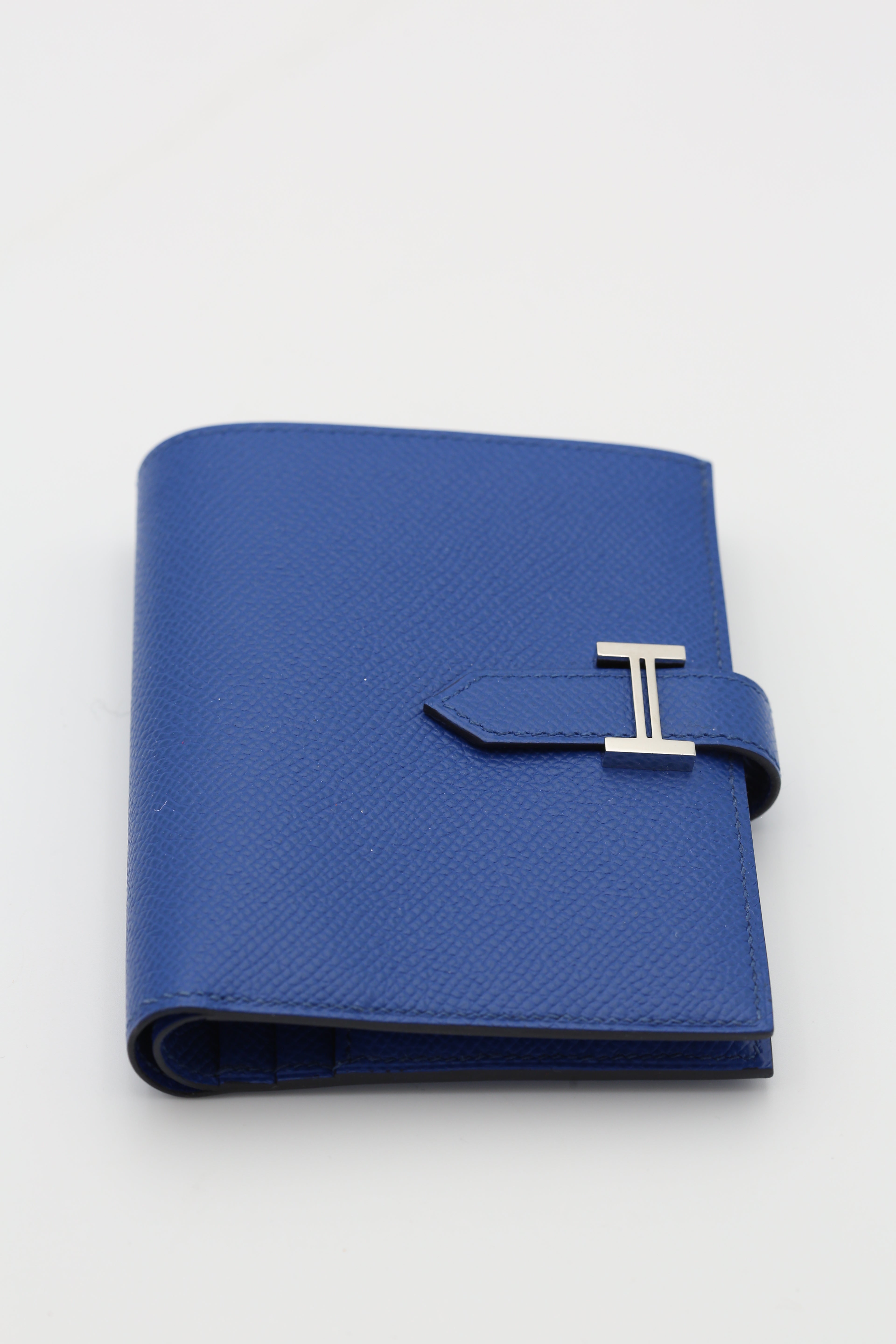 HERMÈS BEARN COMPACT WALLET BLEU