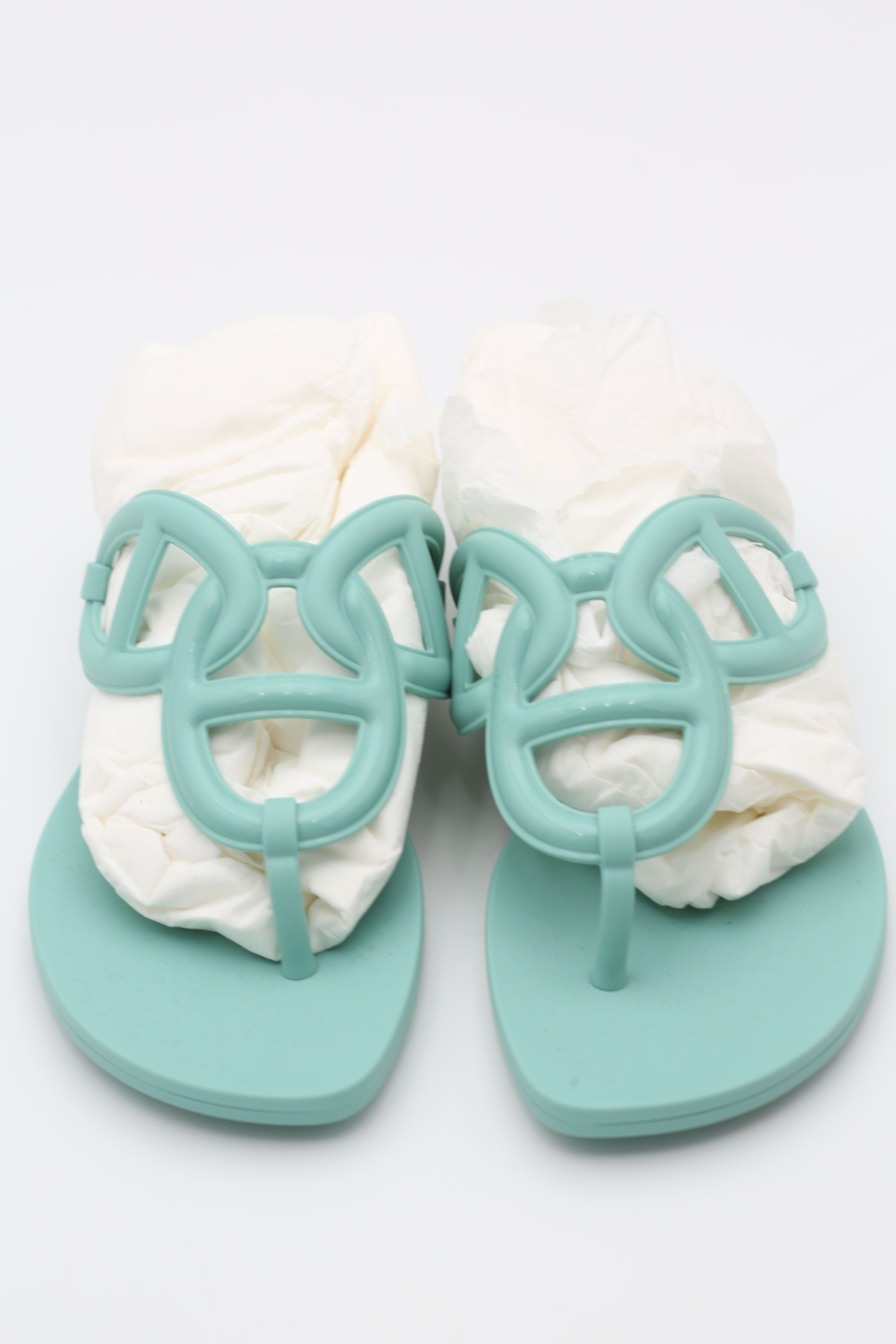 HERMÈS SLIPPER VERT FIZZ SIZE 36