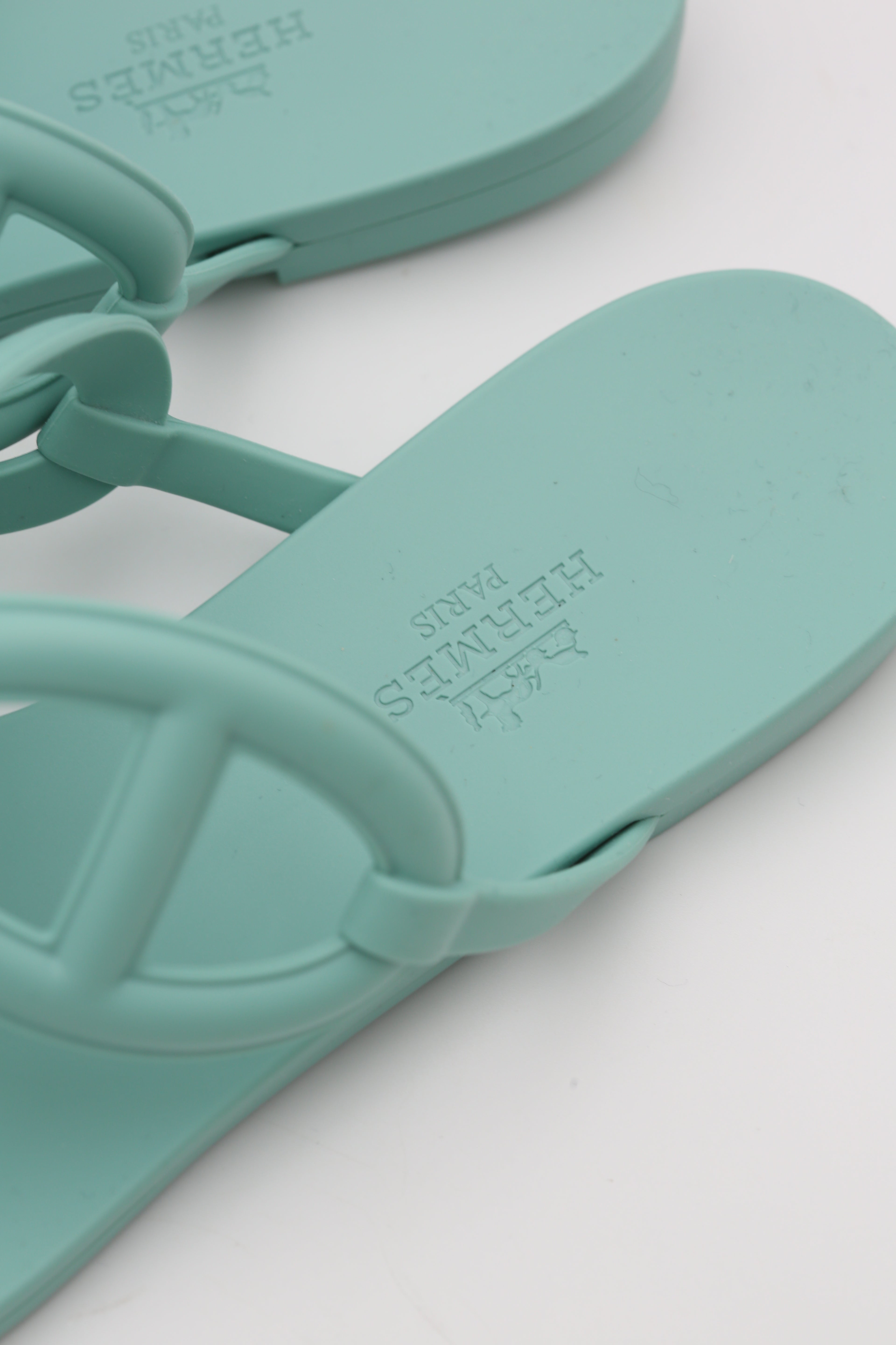 HERMÈS SLIPPER VERT FIZZ SIZE 36