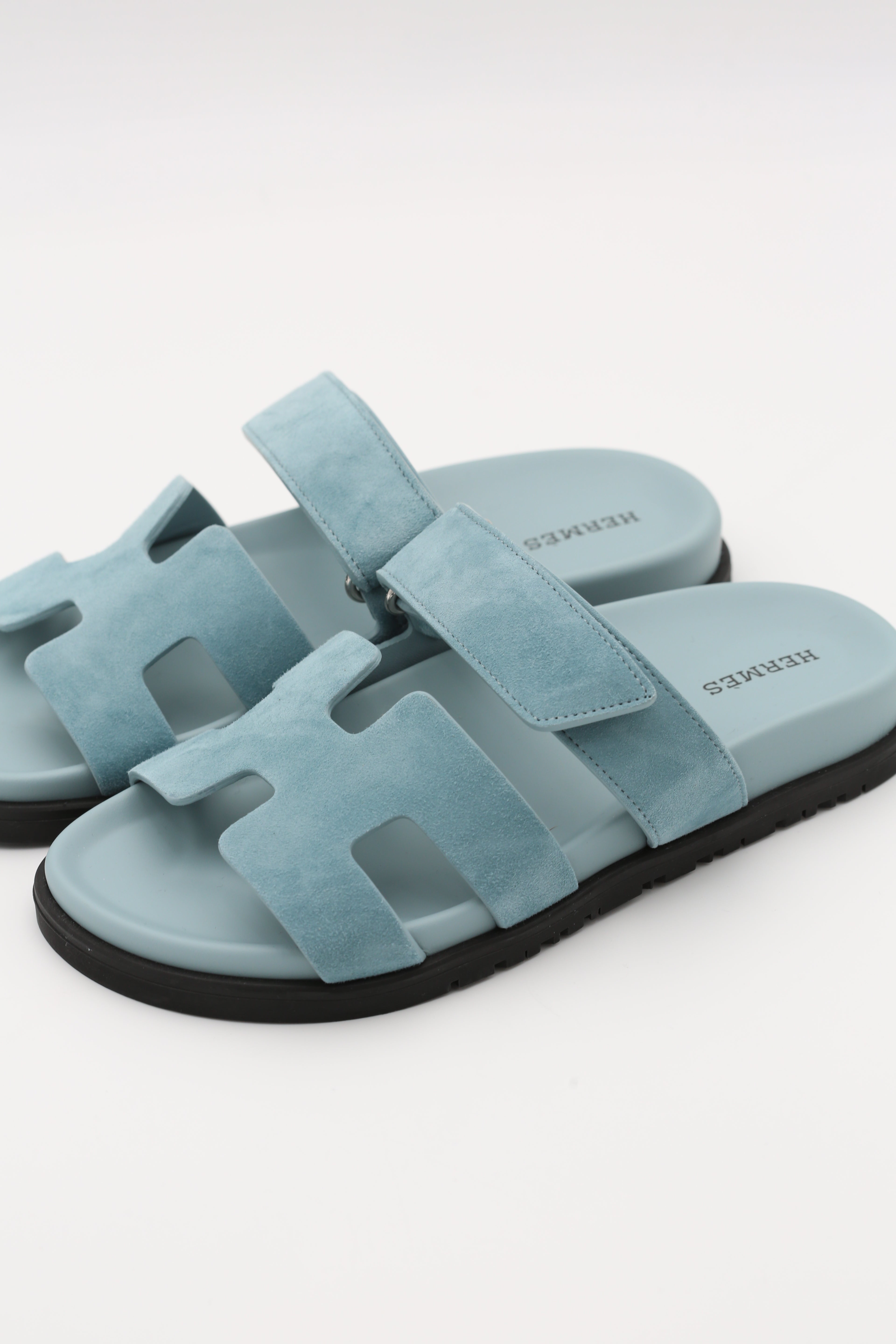 HERMÈS CHYPRE SANDAL BLUE SIZE 37
