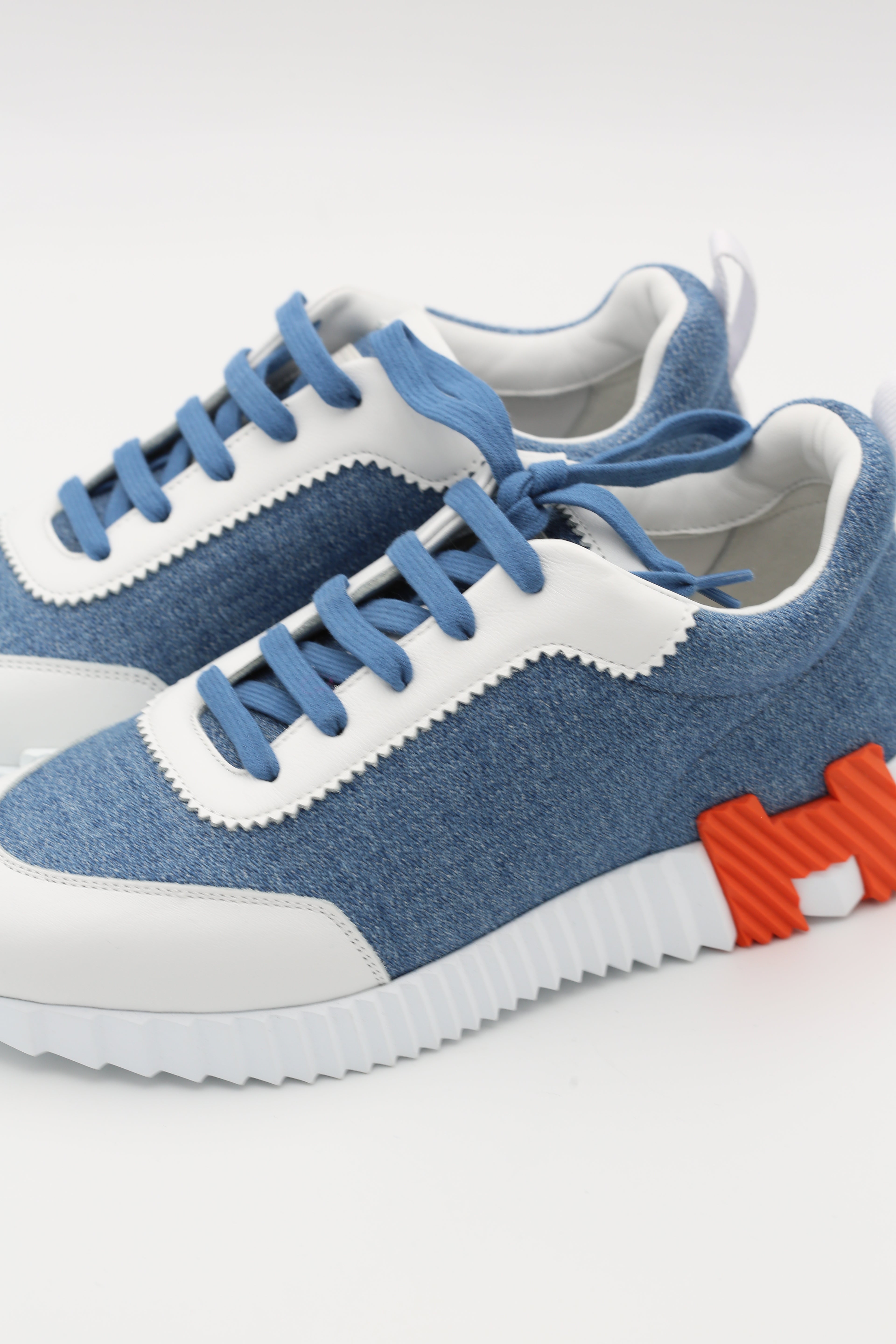 HERMÈS BOUNCING SNEAKER BLEU JEAN MEN SIZE 40