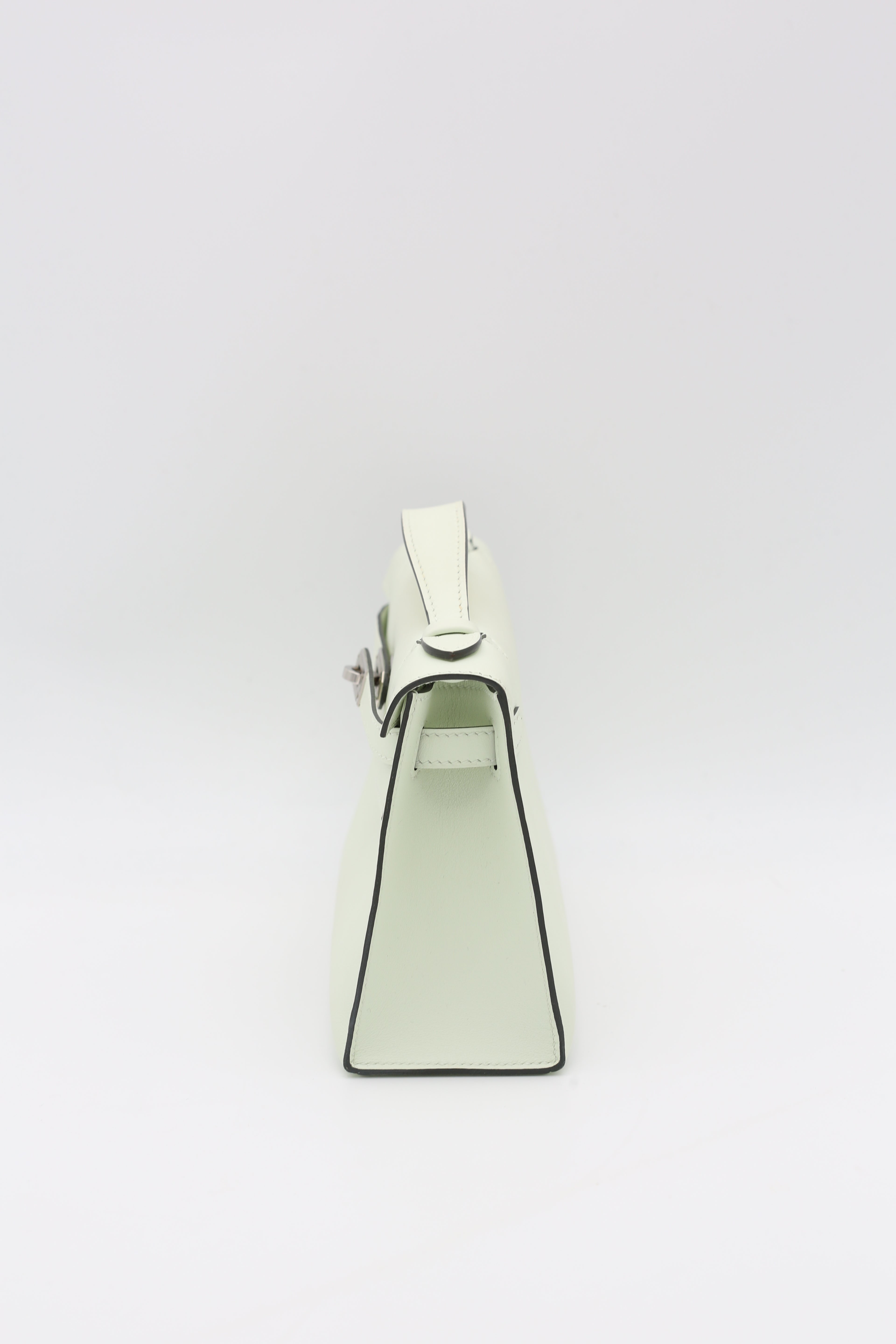 HERMÈS KELLY POCHETTE VERT FIZZ SWIFT U STAMP