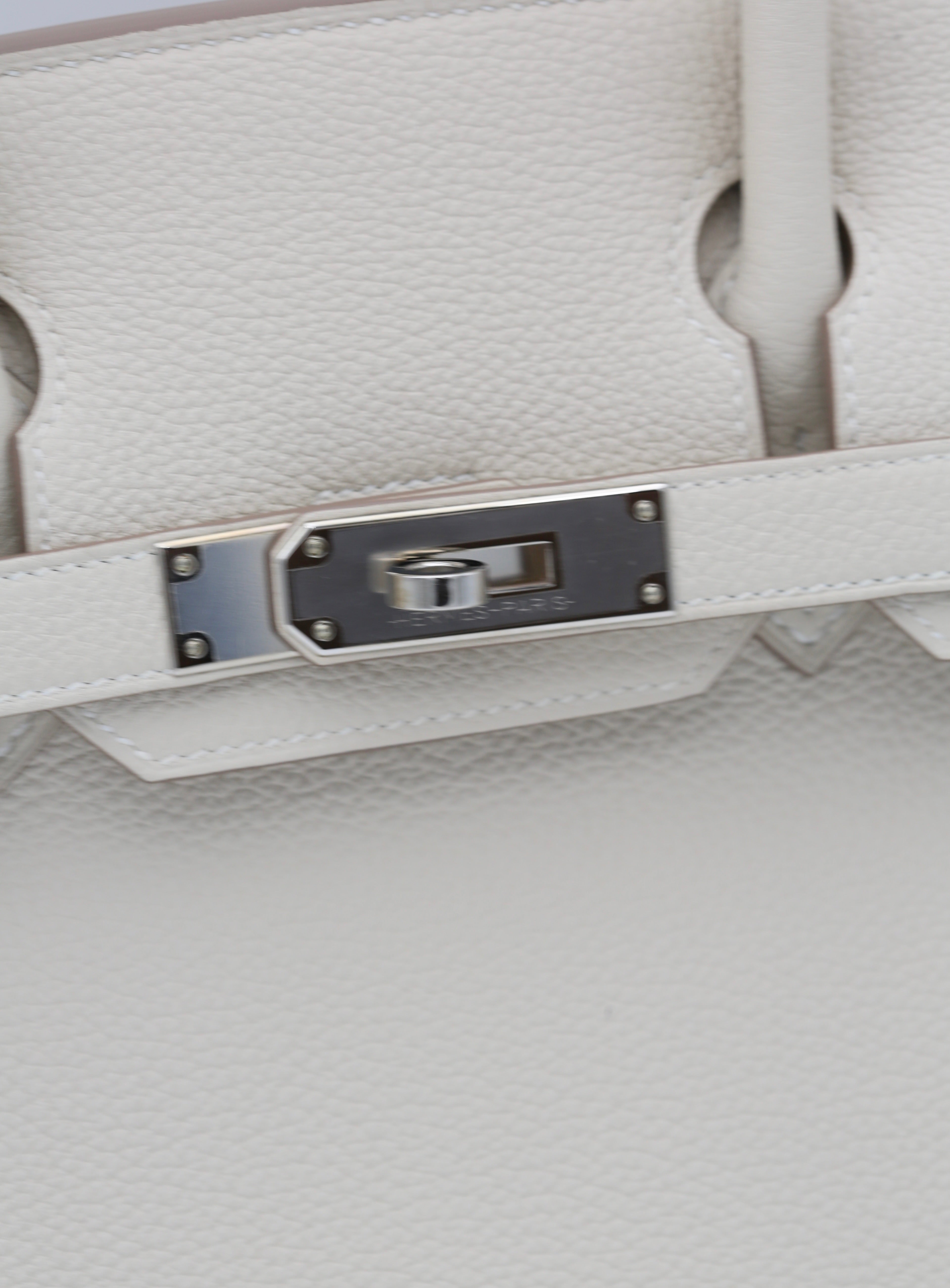 HERMÈS BIRKIN30 CRAIE TOGO SILVER HARDWARE Y STAMP