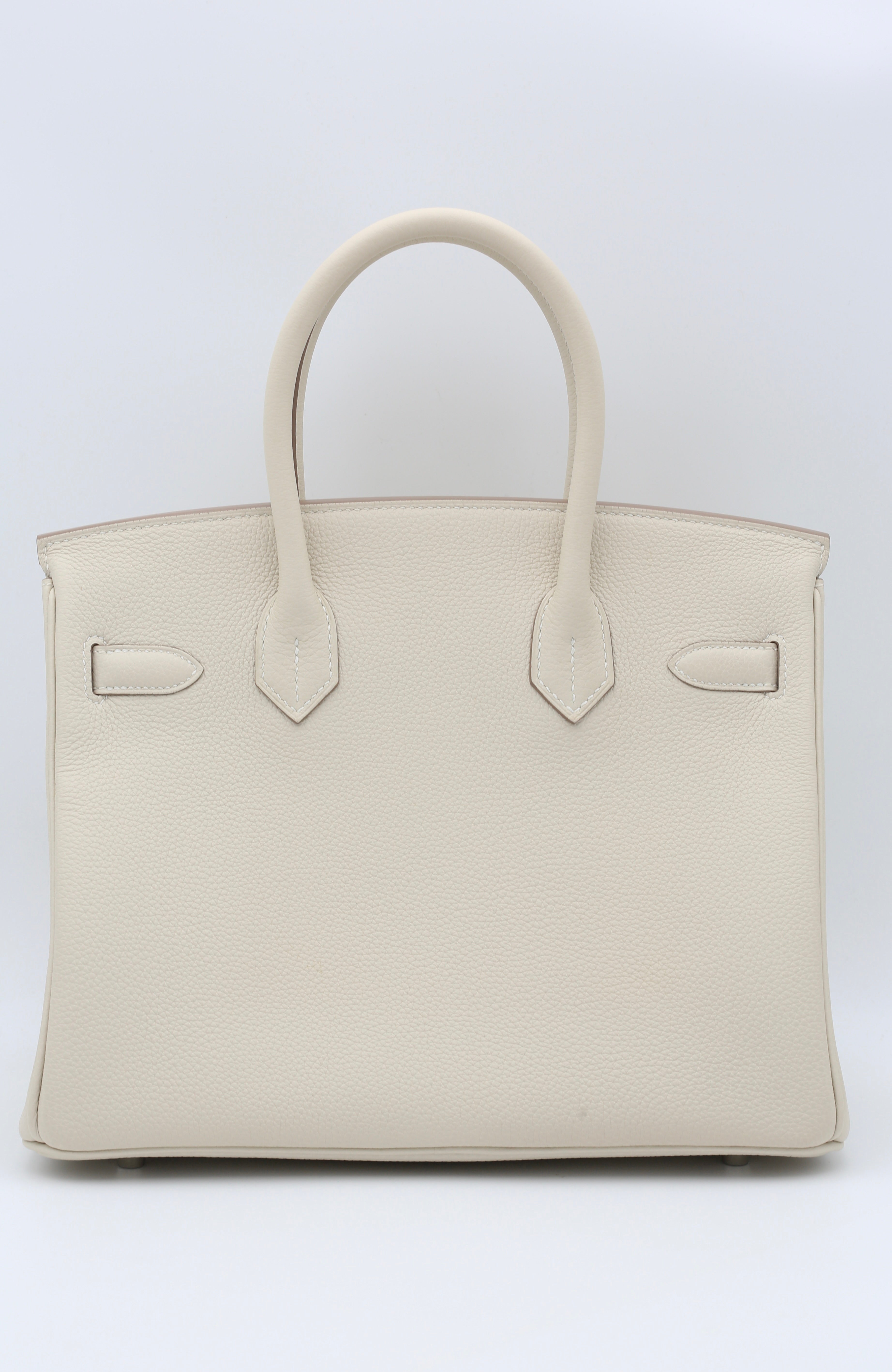 HERMÈS BIRKIN30 CRAIE TOGO SILVER HARDWARE Y STAMP