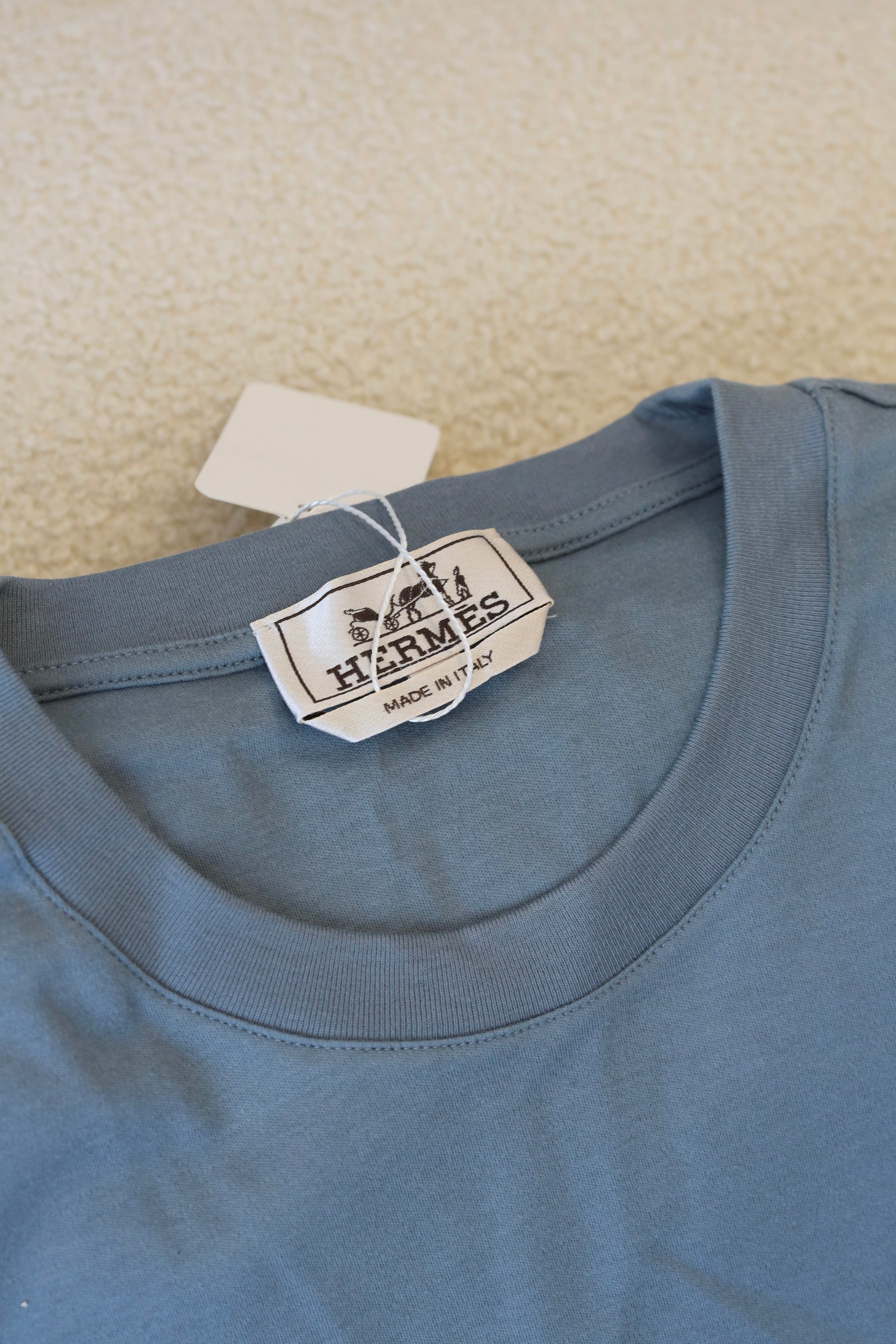 HERMÈS T-SHIRT BLEU SIZE M