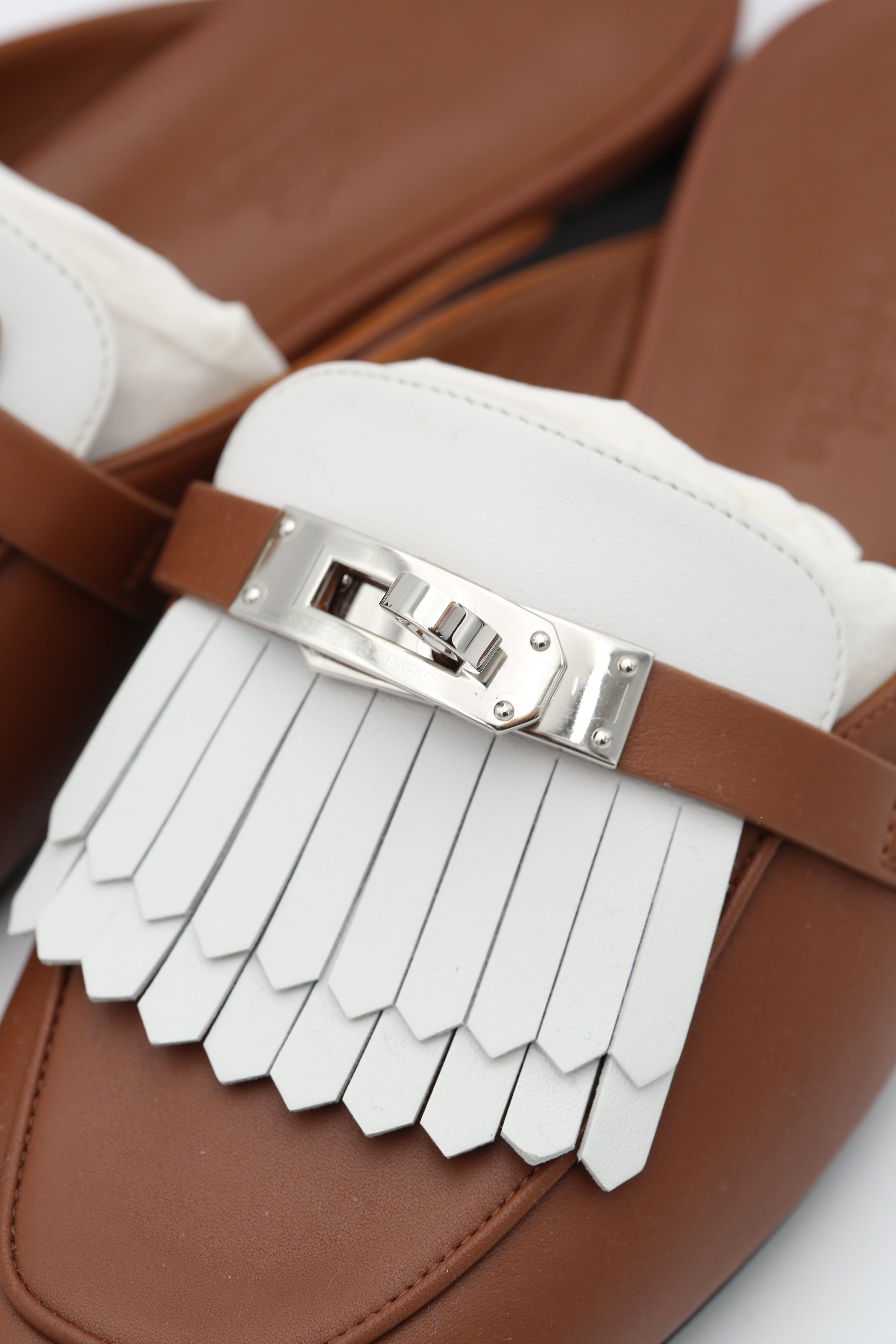 HERMÈS OZ MULE BROWN SIZE 35.5
