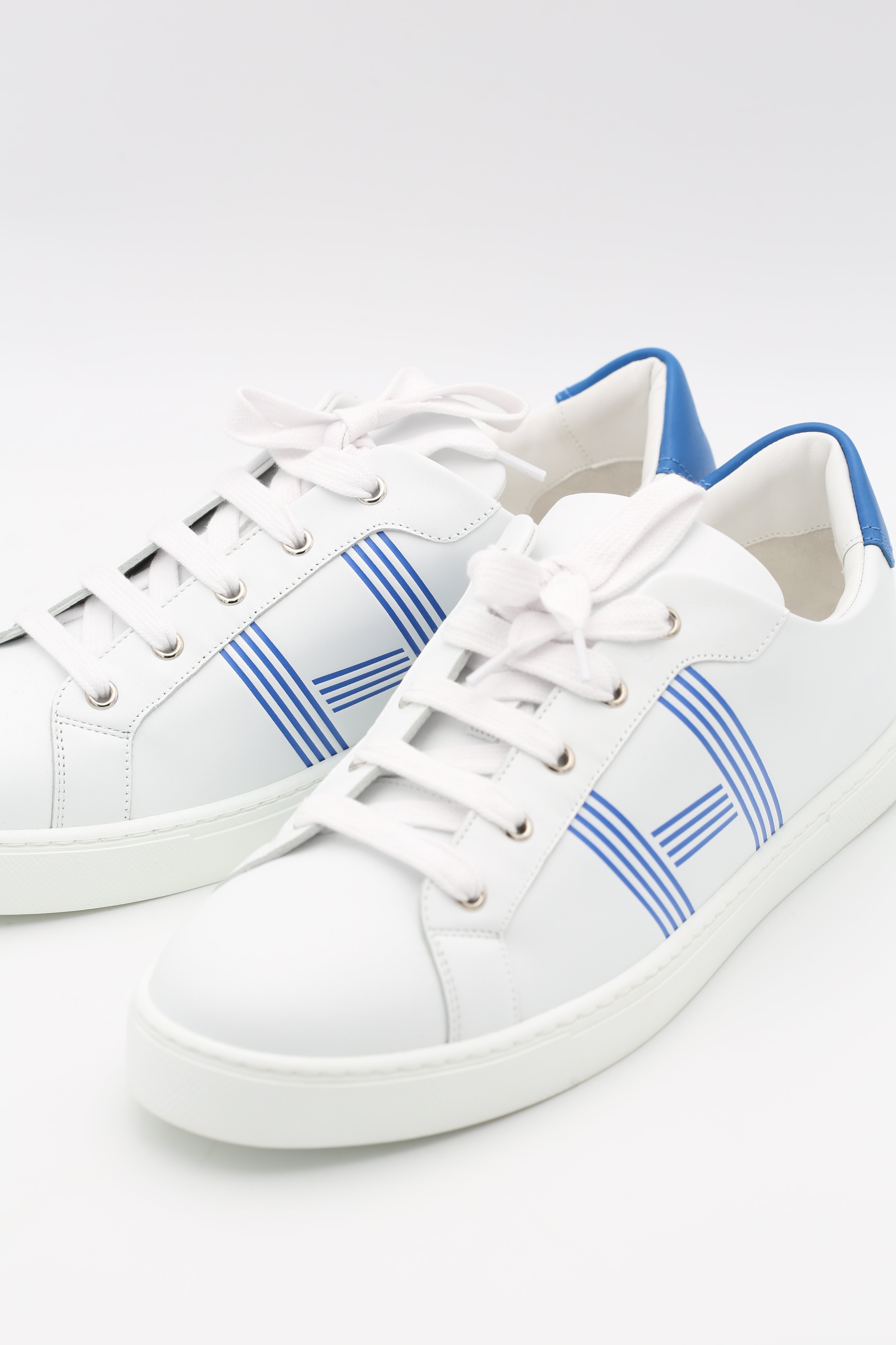 HERMÈS MEN SNEAKER WHITE/BLEU SIZE 44