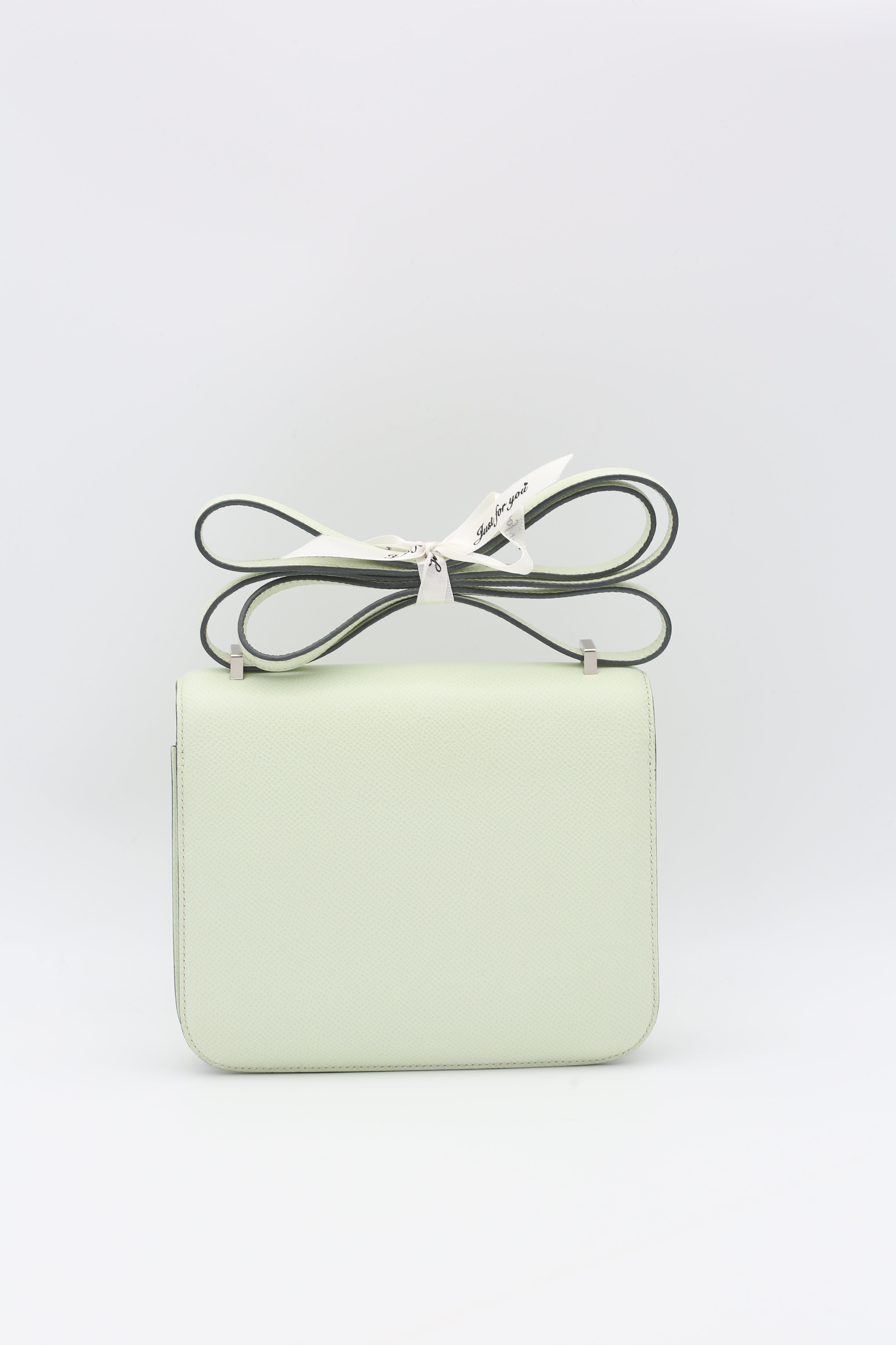 HERMÈS CONSTANCE18 VERT FIZZ EPSOM SILVER HARDWARE U STAMP