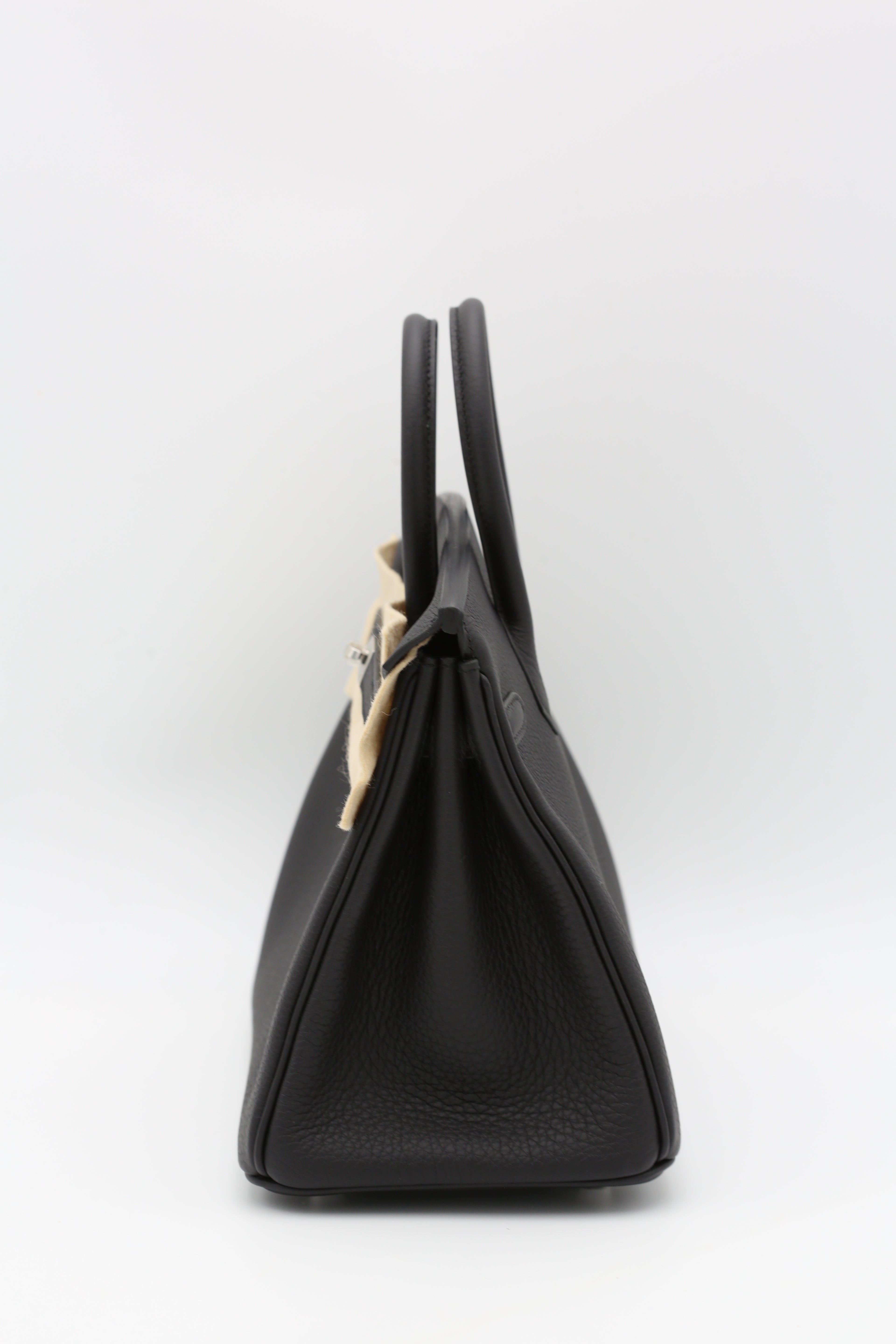 HERMÈS BIRKIN25 BLACK TOGO SILVER HARDWARE G STAMP
