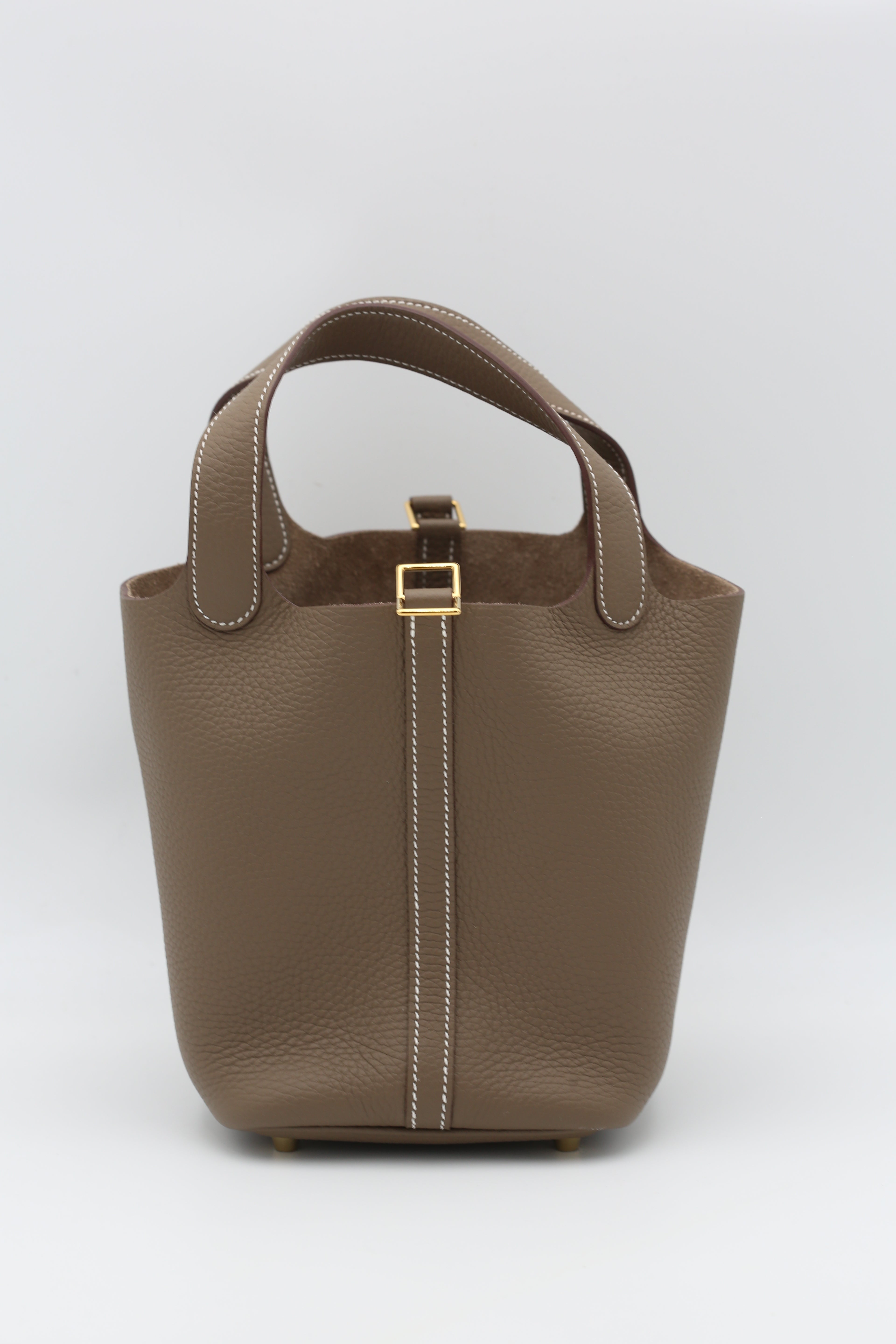 HERMÈS PICOTIN18 ETOUPE TAURILLON CLEMENCE B STAMP