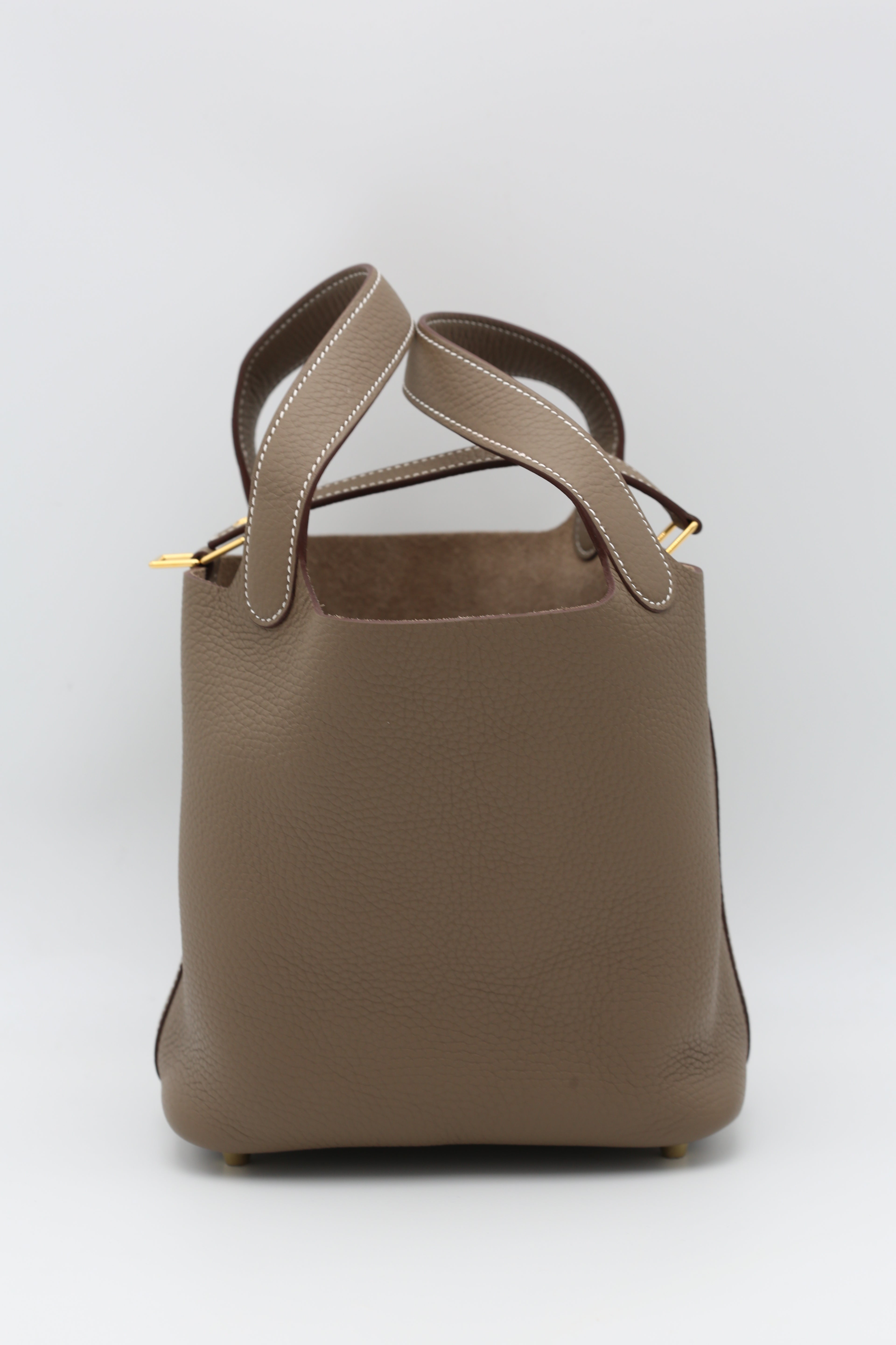 HERMÈS PICOTIN18 ETOUPE TAURILLON CLEMENCE B STAMP