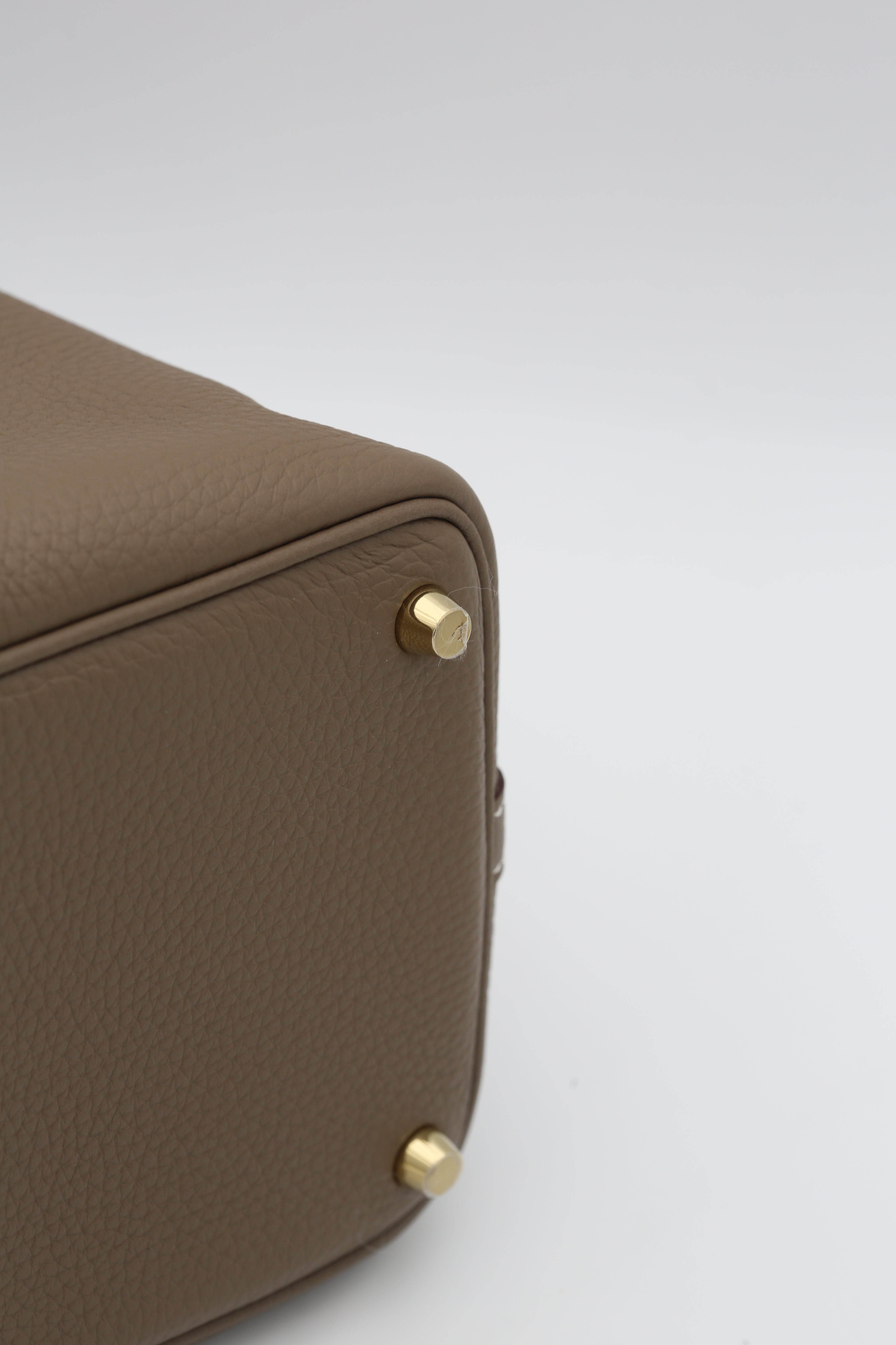 HERMÈS PICOTIN18 ETOUPE TAURILLON CLEMENCE B STAMP