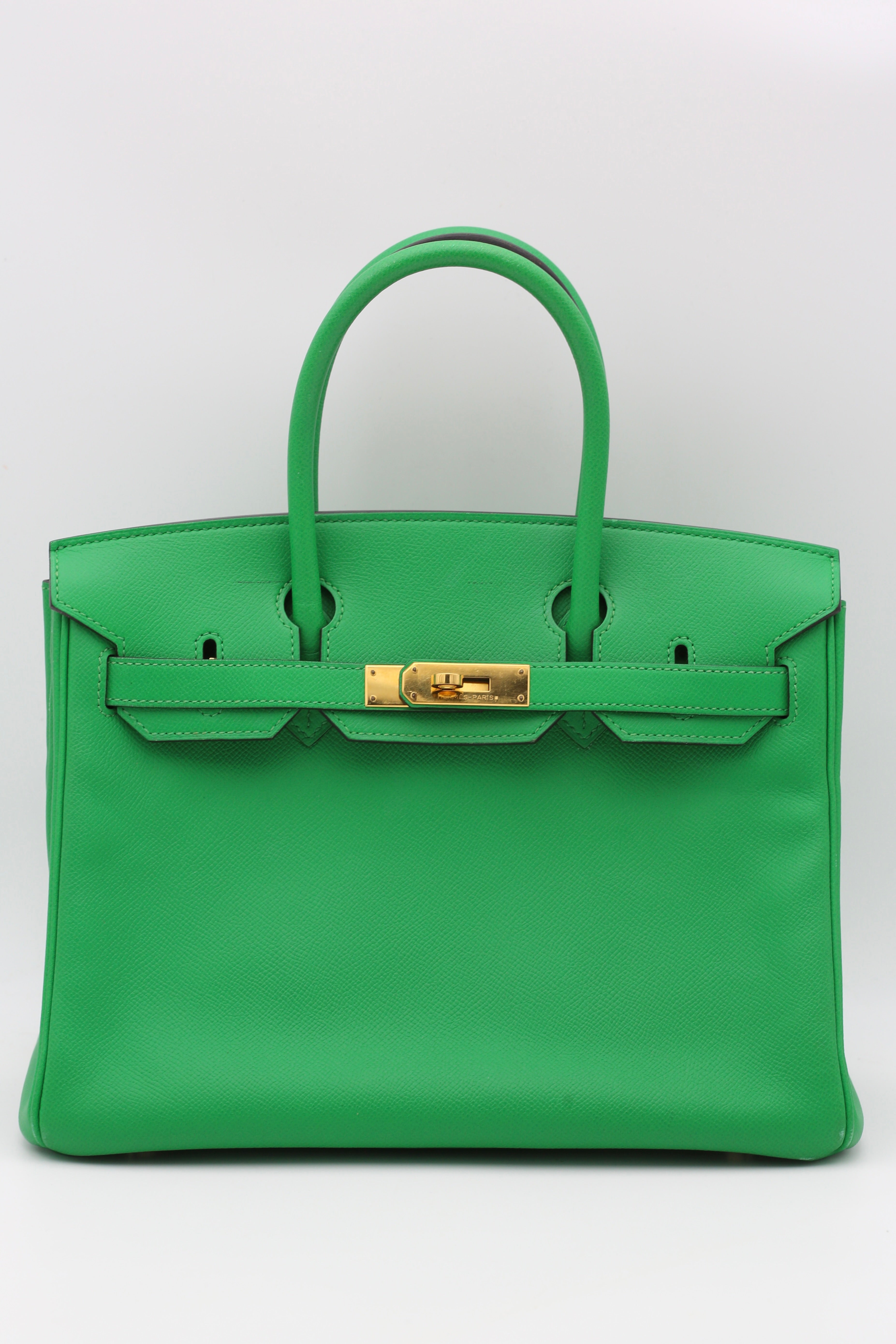 HERMÈS BIRKIN30 BAMBOU EPSOM GOLD HARDWARE SQUARE R STAMP