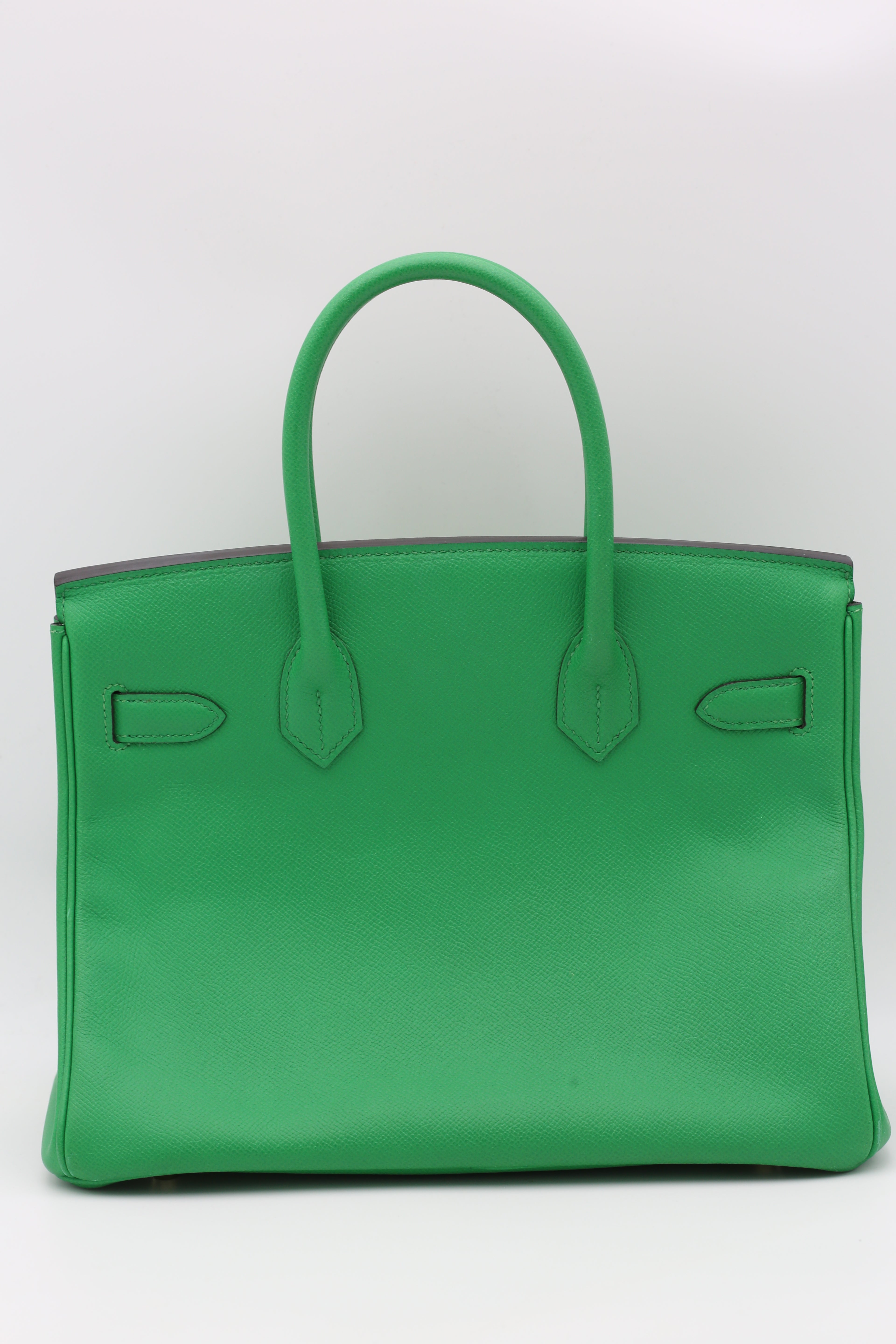 HERMÈS BIRKIN30 BAMBOU EPSOM GOLD HARDWARE SQUARE R STAMP