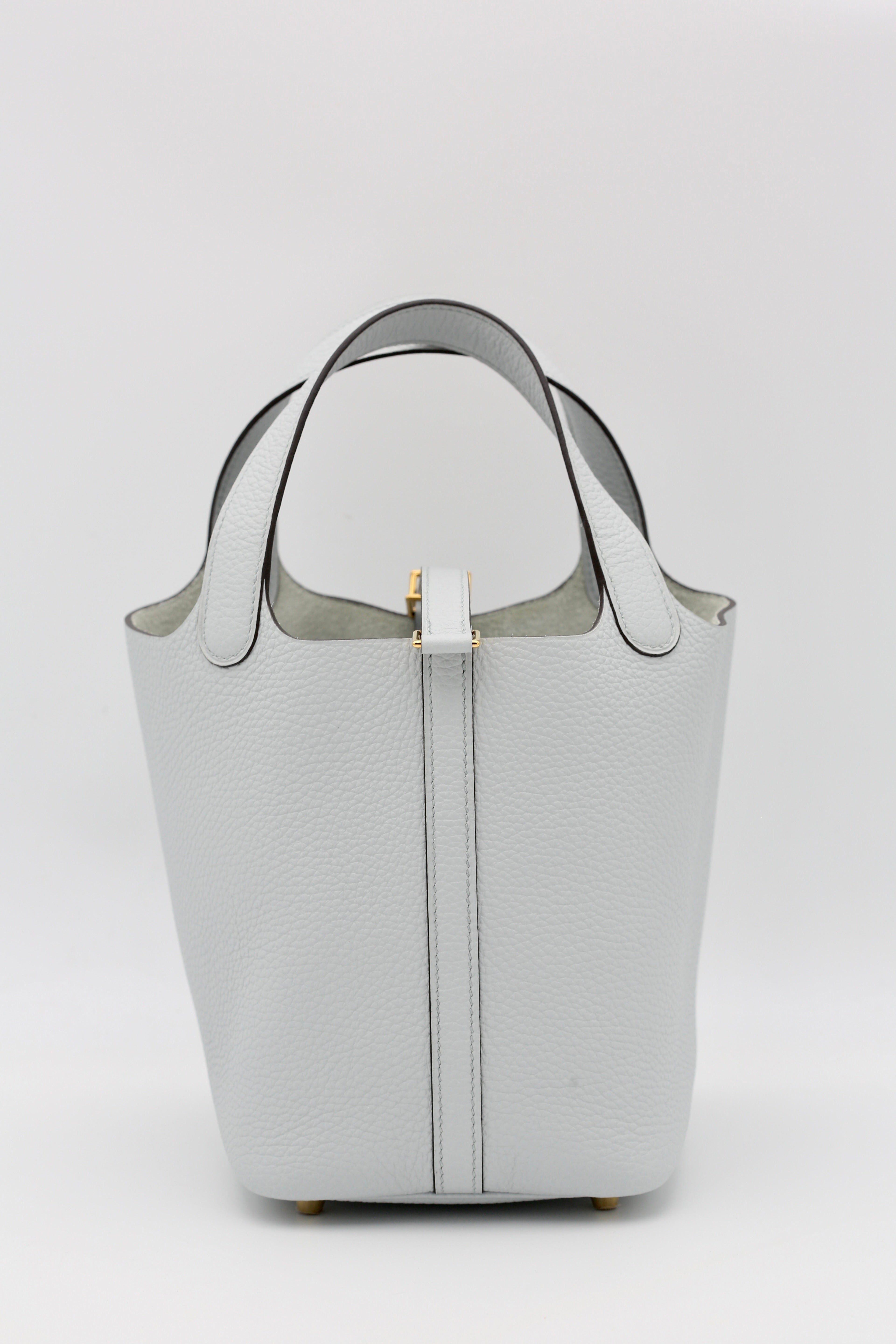 HERMÈS PICOTIN18 BLEU PALE TAURILLON CLEMENCE B STAMP