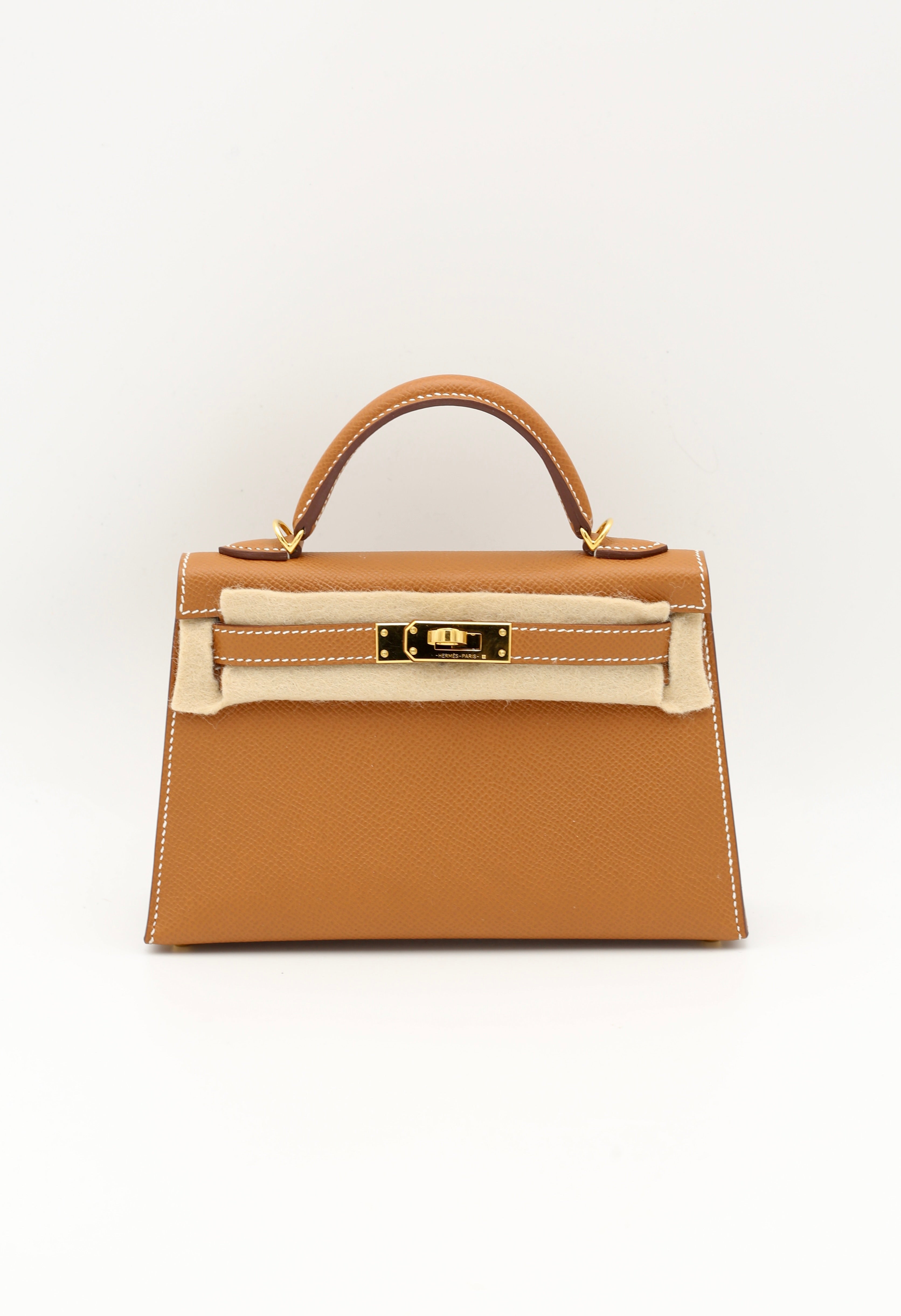 HERMÈS MINI KELLY II GOLD EPSOM SELLIER GOLD HARDWARE W STAMP