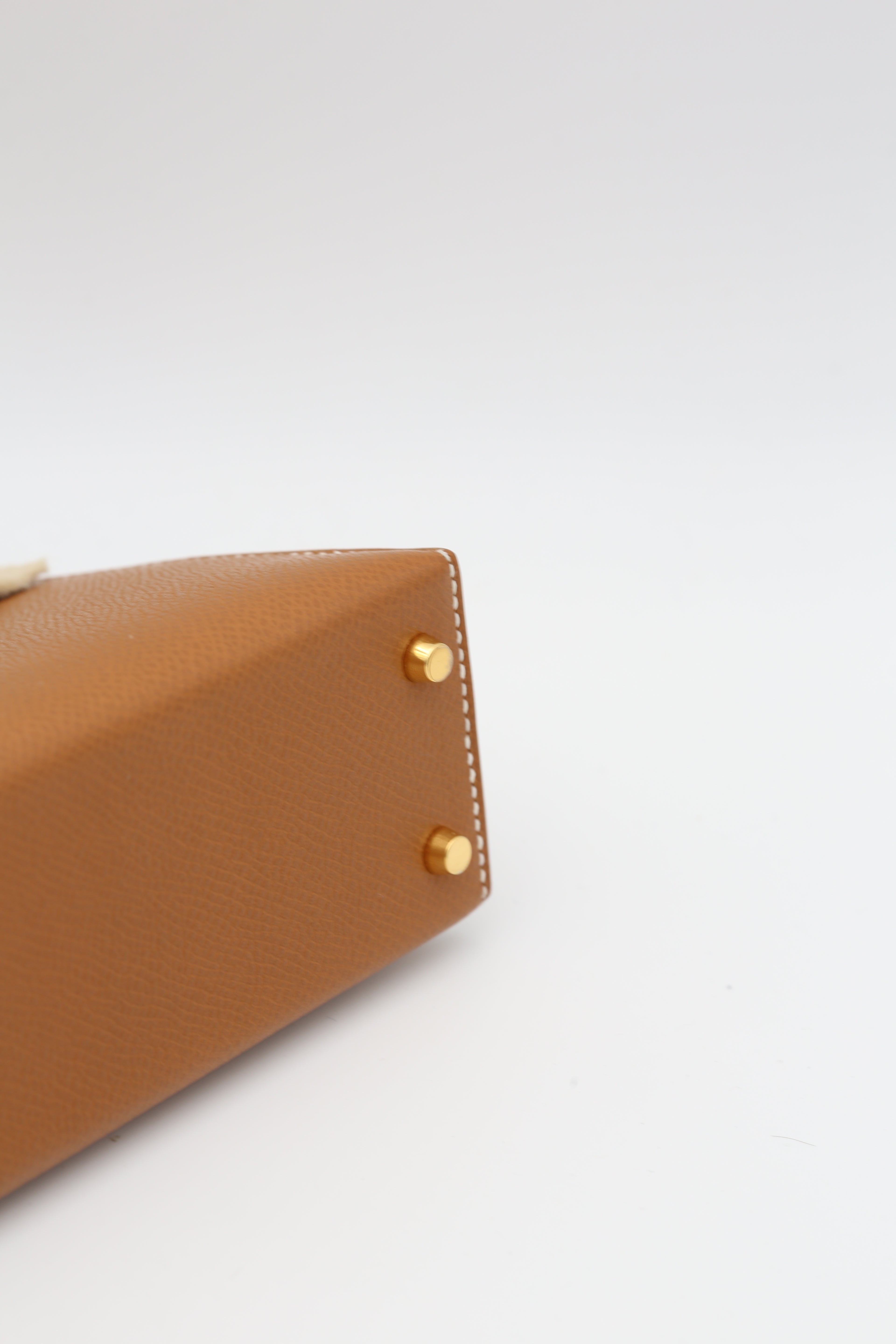 HERMÈS MINI KELLY II GOLD EPSOM SELLIER GOLD HARDWARE W STAMP