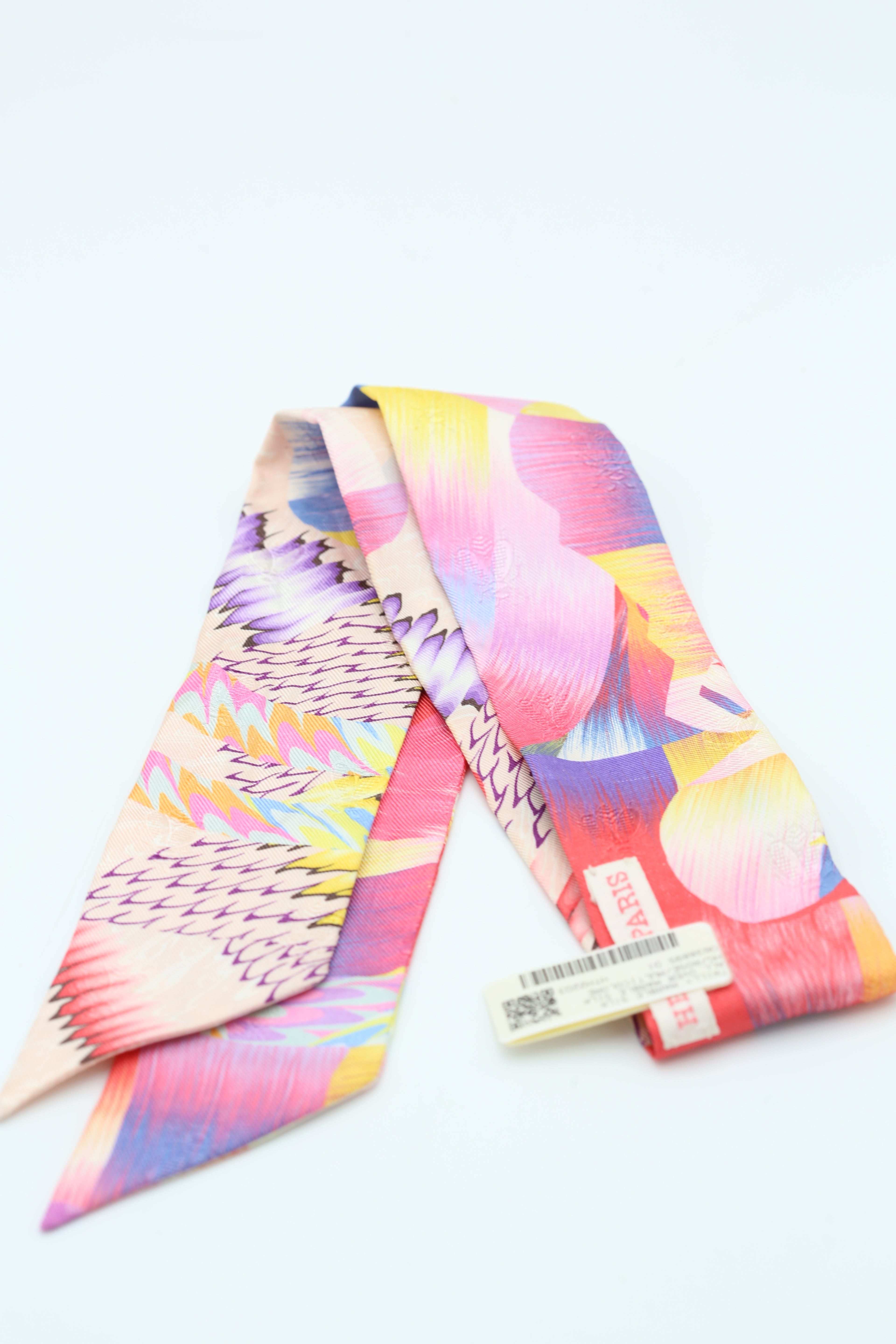 HERMÈS TWILLY MARBLE SILK ALL OVER MARBLE SILK HG/ROSE/MULTICOLOR