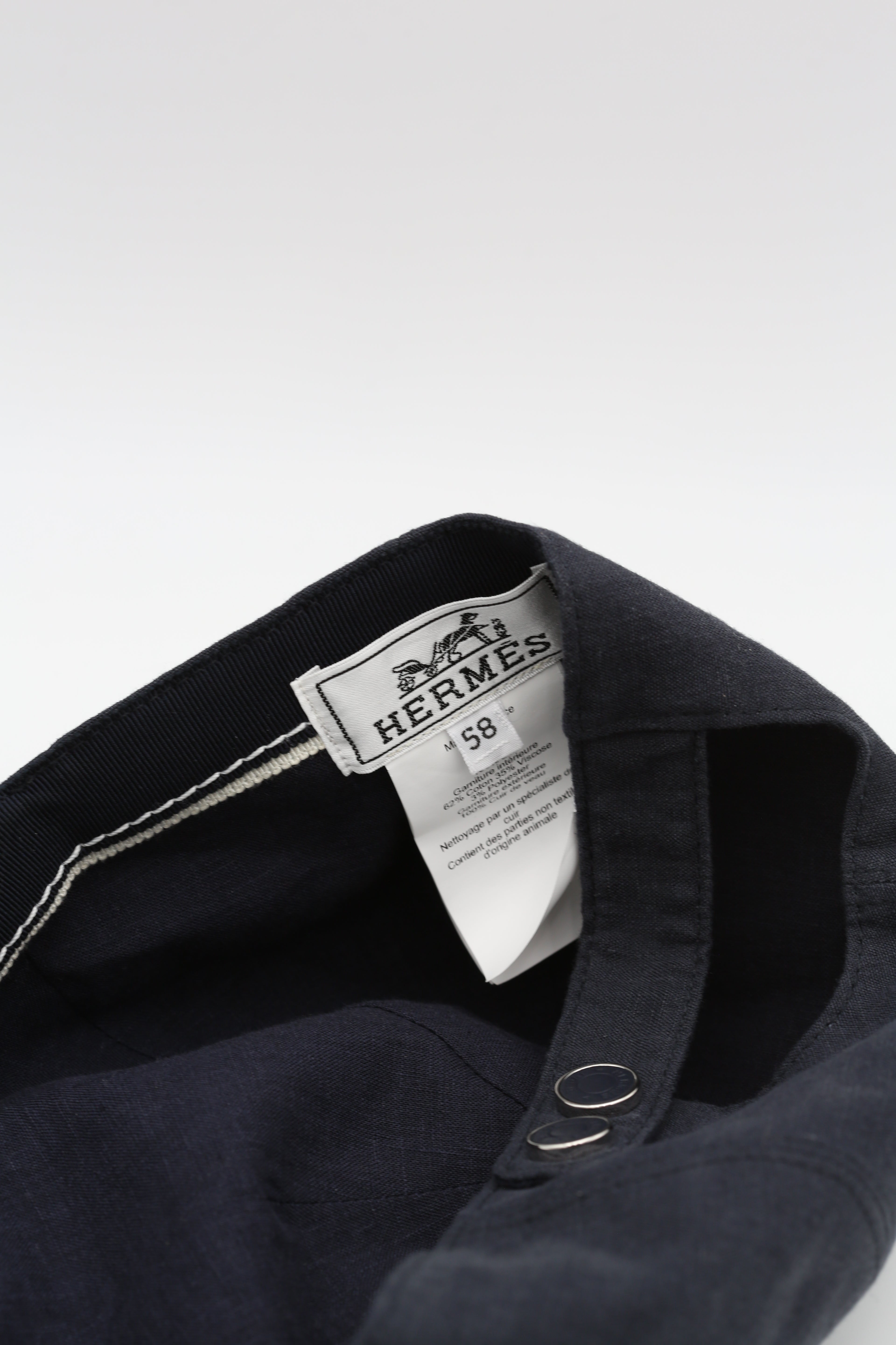 HERMÈS BASEBALL CAP DARK BLUE SIZE 58