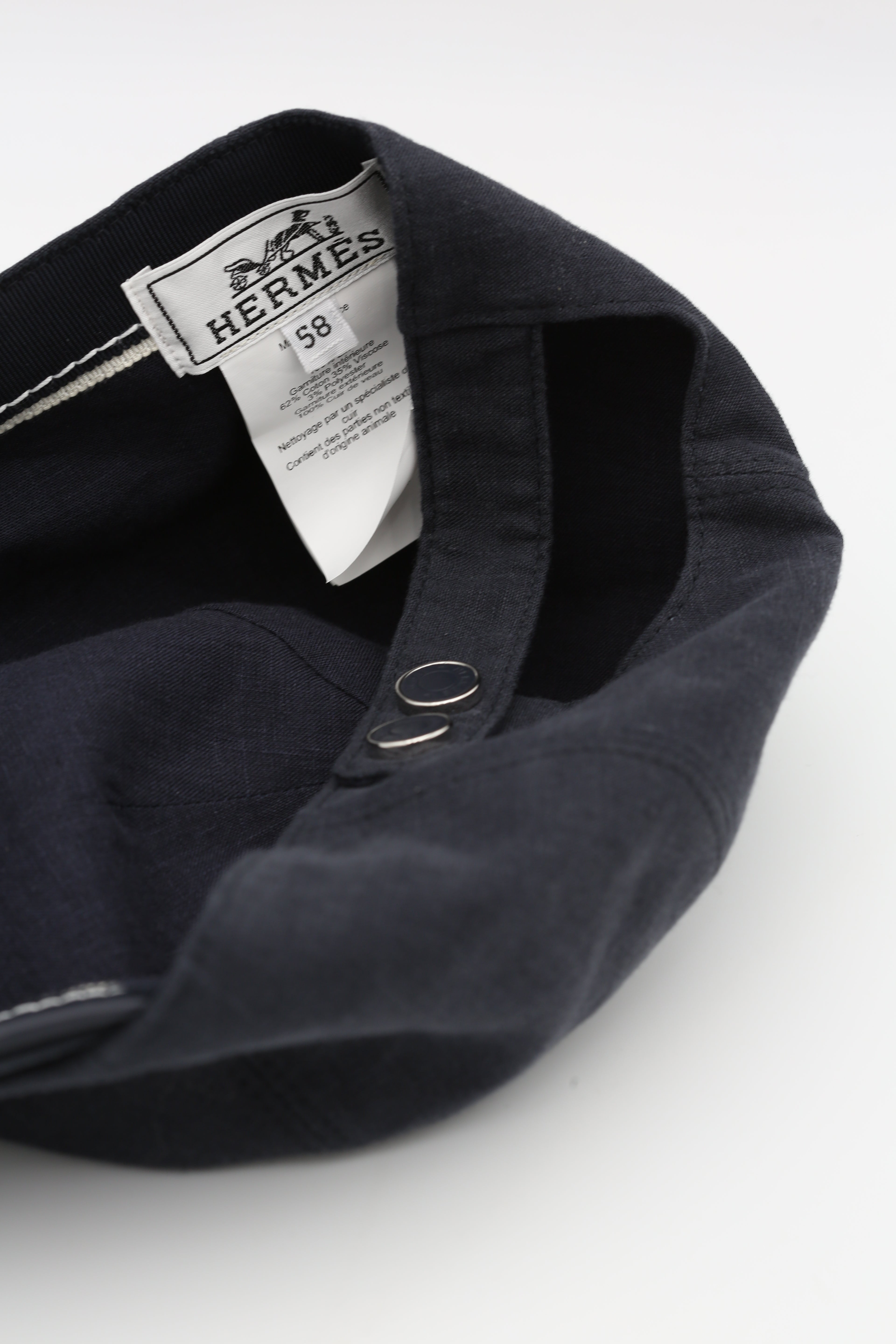 HERMÈS BASEBALL CAP DARK BLUE SIZE 58