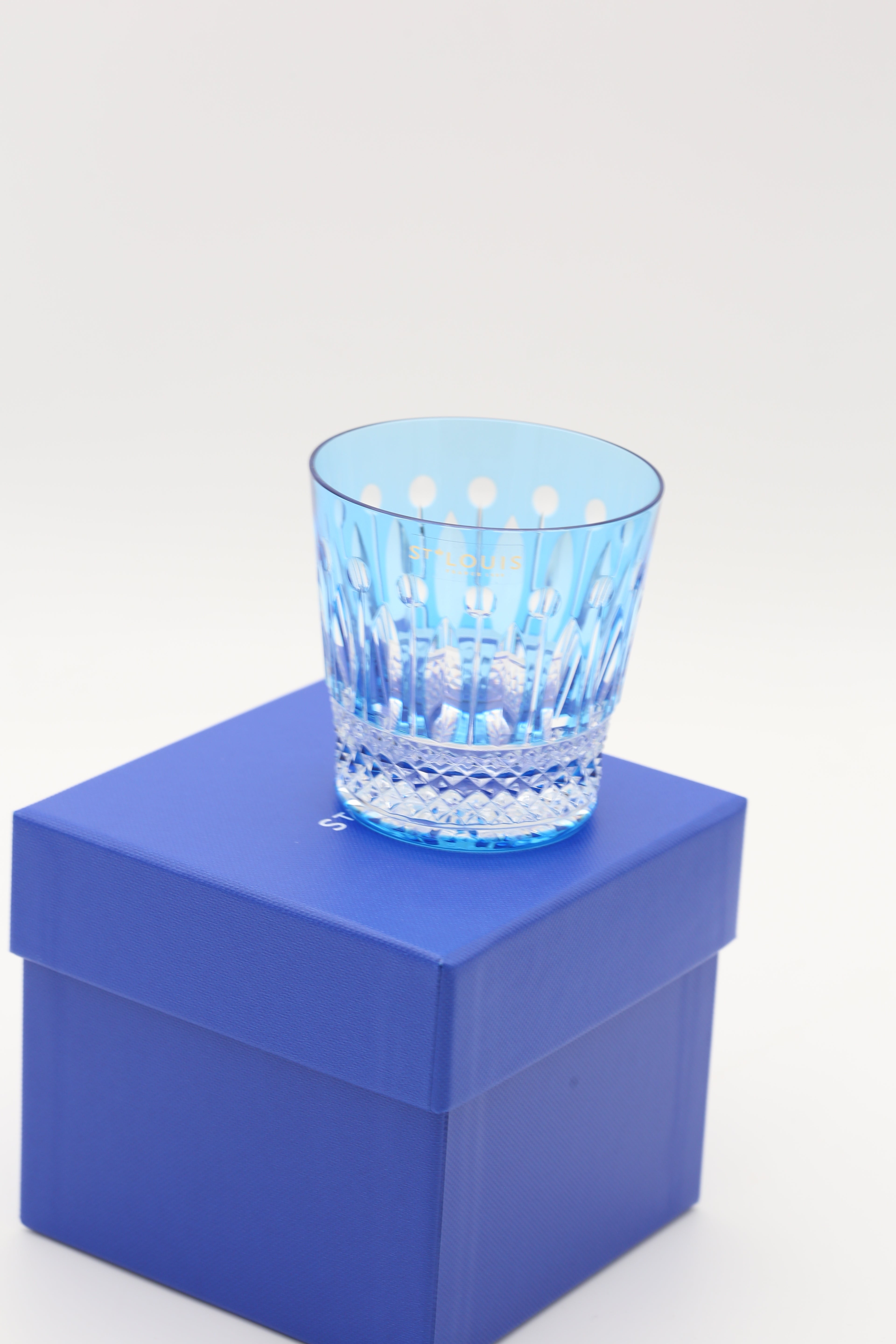 HERMÈS ST LOUIS FLARED AMETHYST TUMBLER BLEU