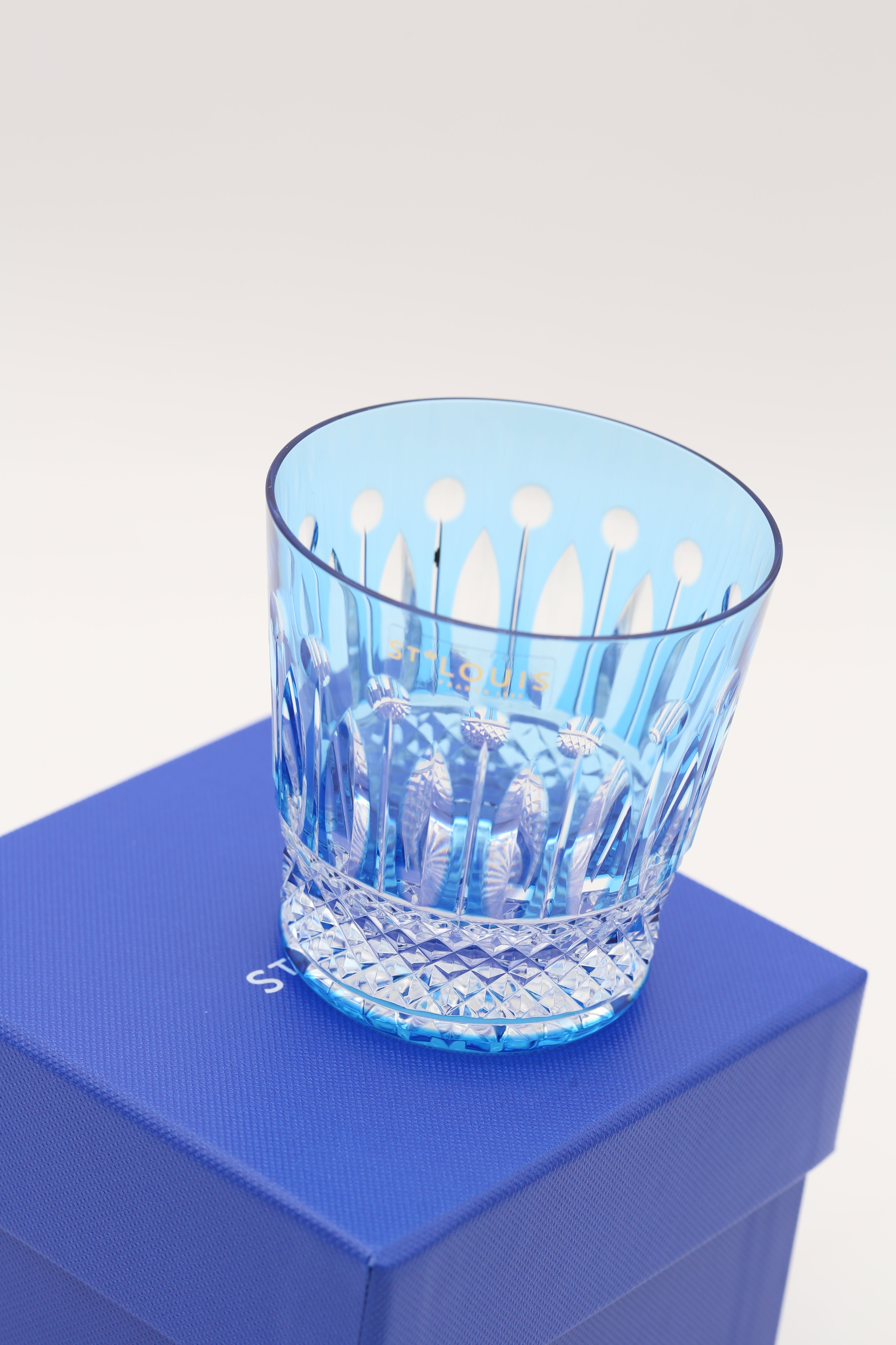HERMÈS ST LOUIS FLARED AMETHYST TUMBLER BLEU