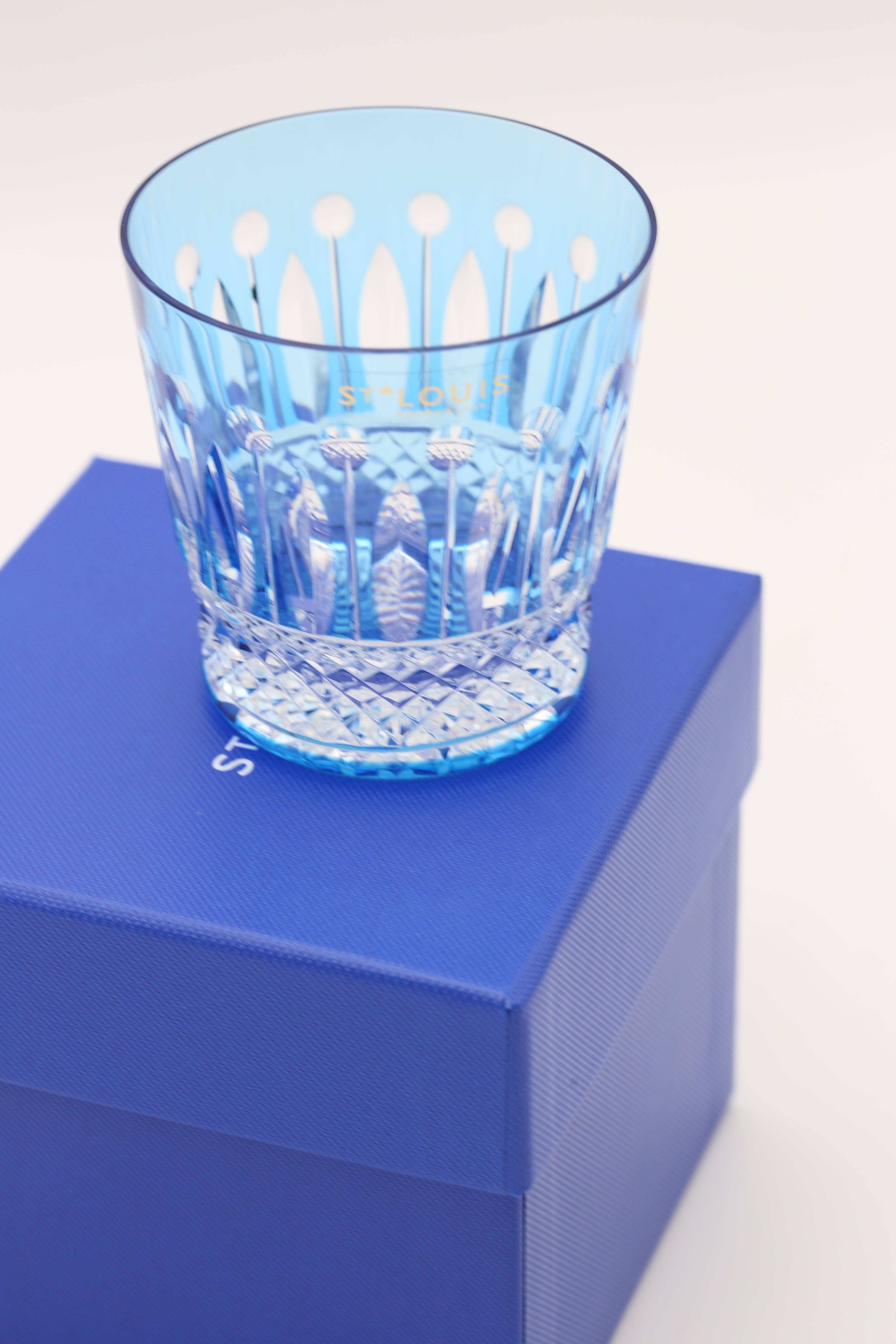 HERMÈS ST LOUIS FLARED AMETHYST TUMBLER BLEU