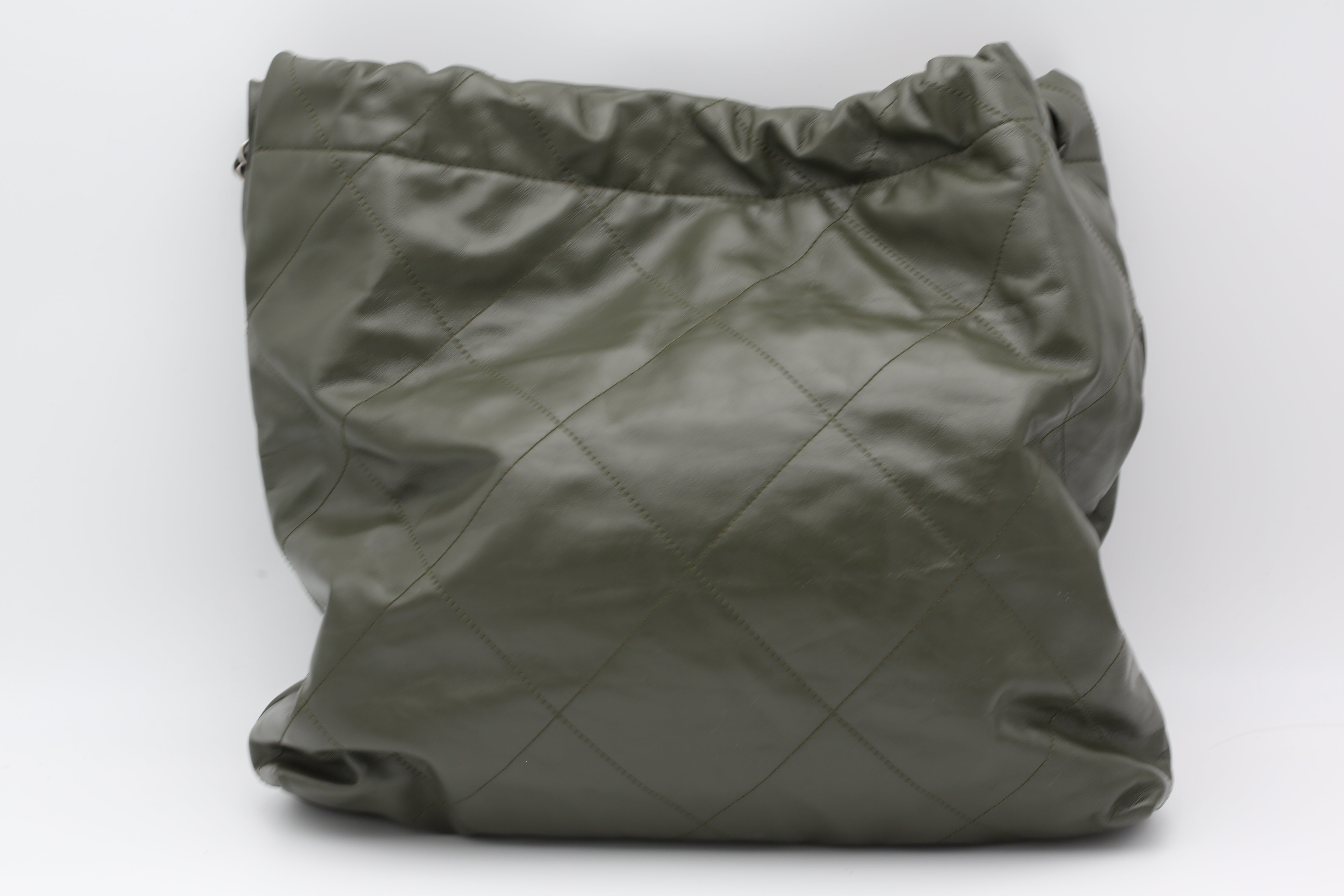CHANEL 22BAG DARK GREEN SILVER HARDWARE