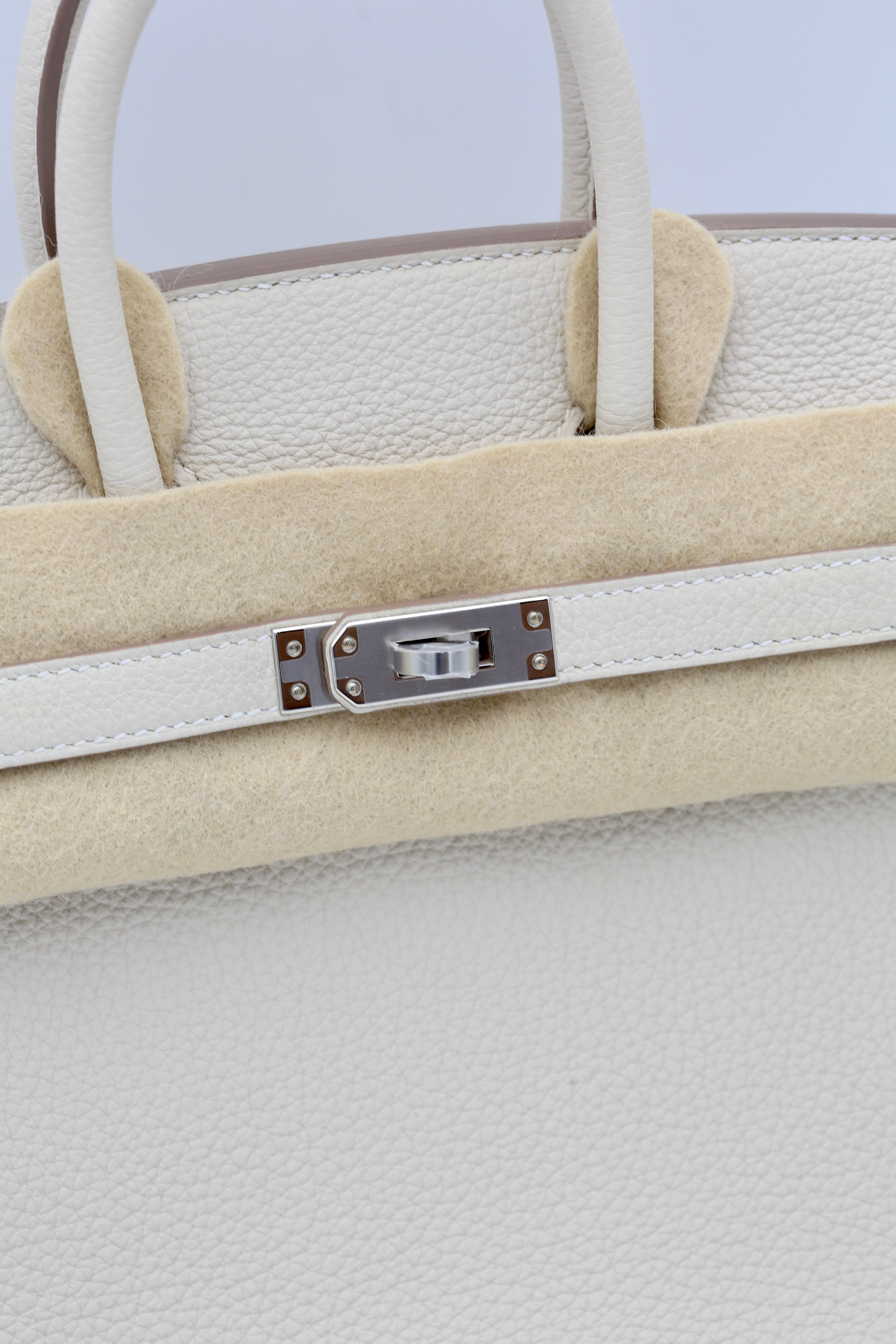 HERMÈS BIRKIN25 CRAIE TOGO SILVER HARDWARE Z STAMP