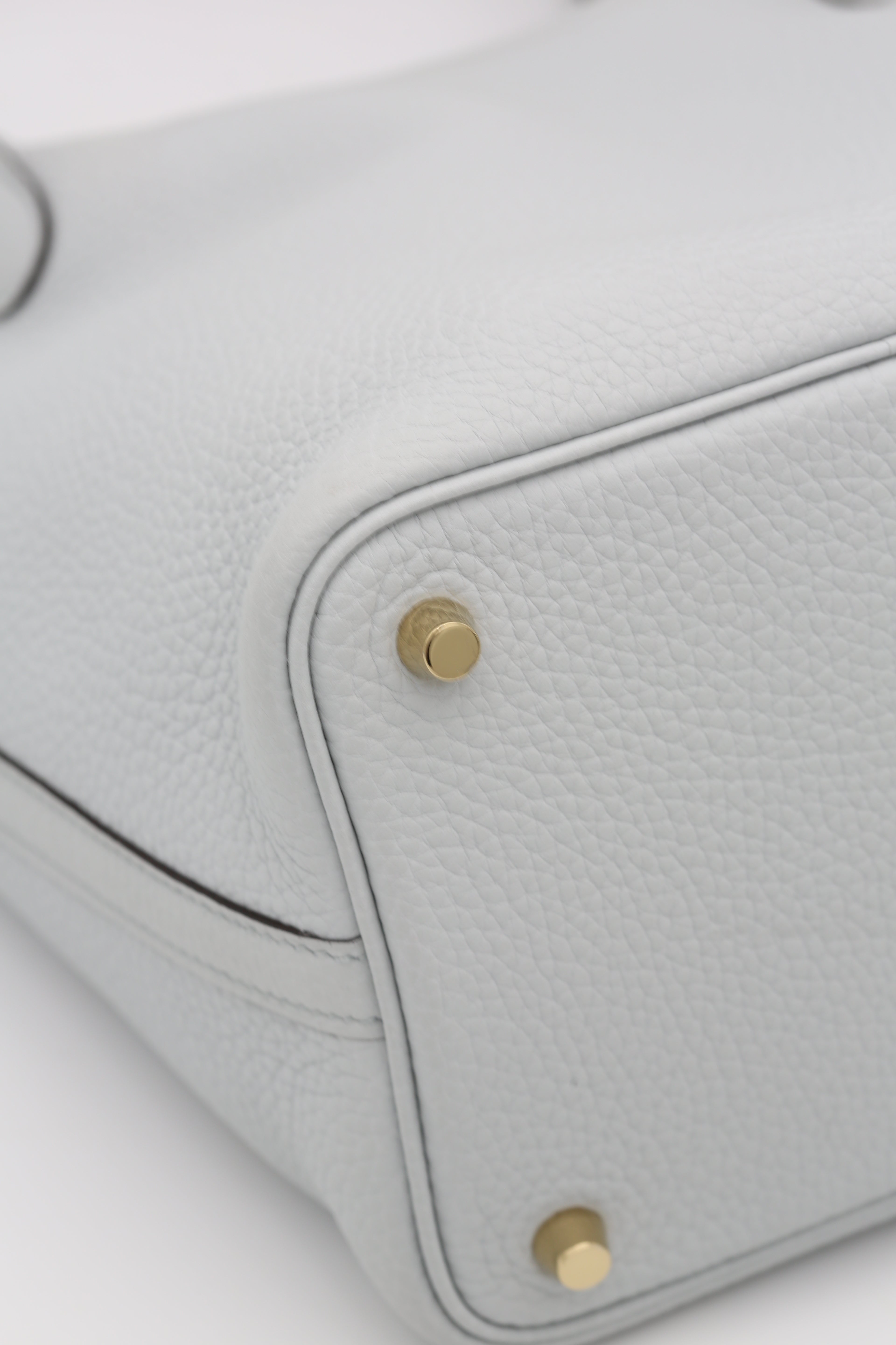 HERMÈS PICOTIN18 BLEU PALE TAURILLON CLEMENCE GOLD HARDWARE B STAMP