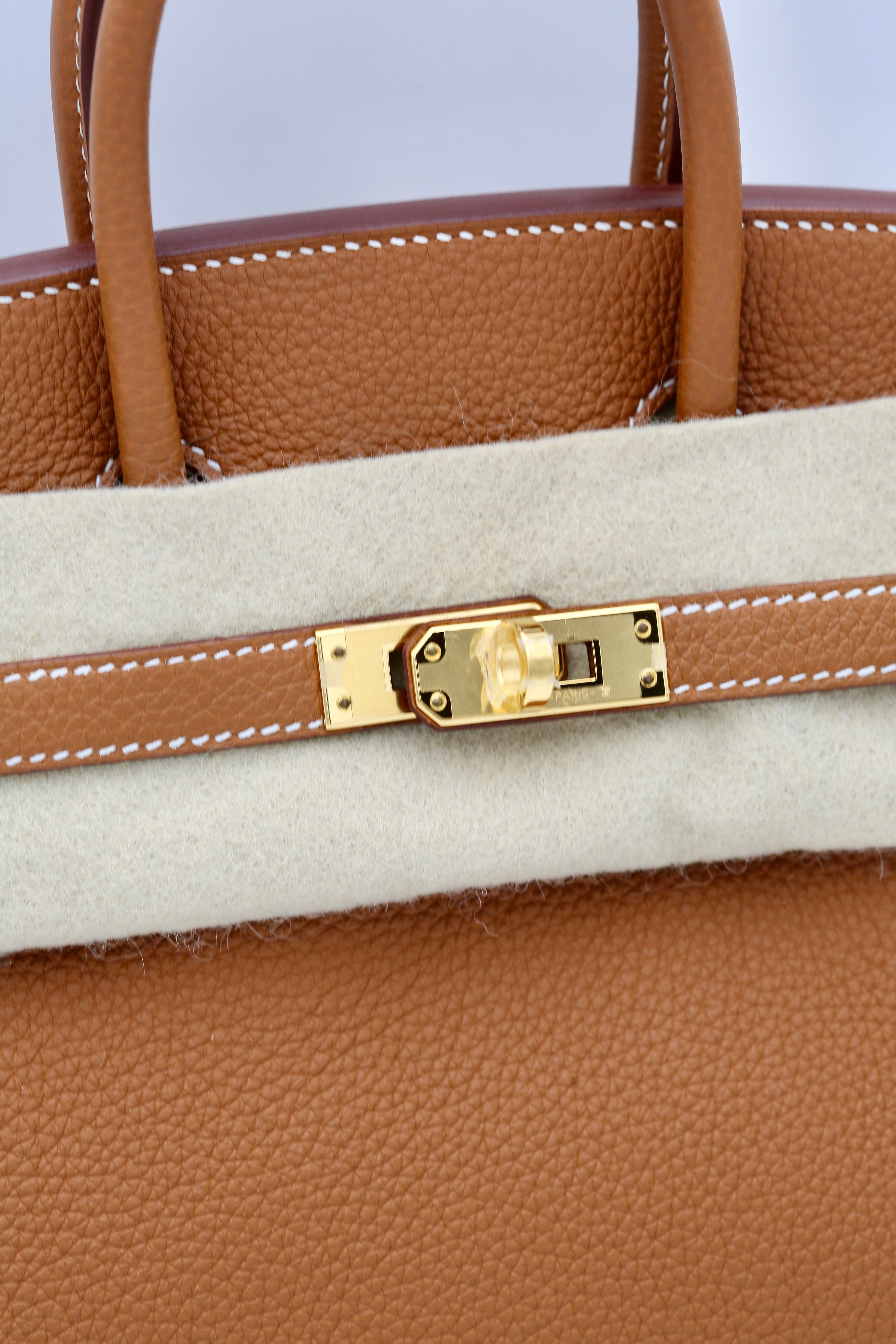 HERMÈS BIRKIN25 GOLD TOGO GOLD HARDWARE Z STAMP
