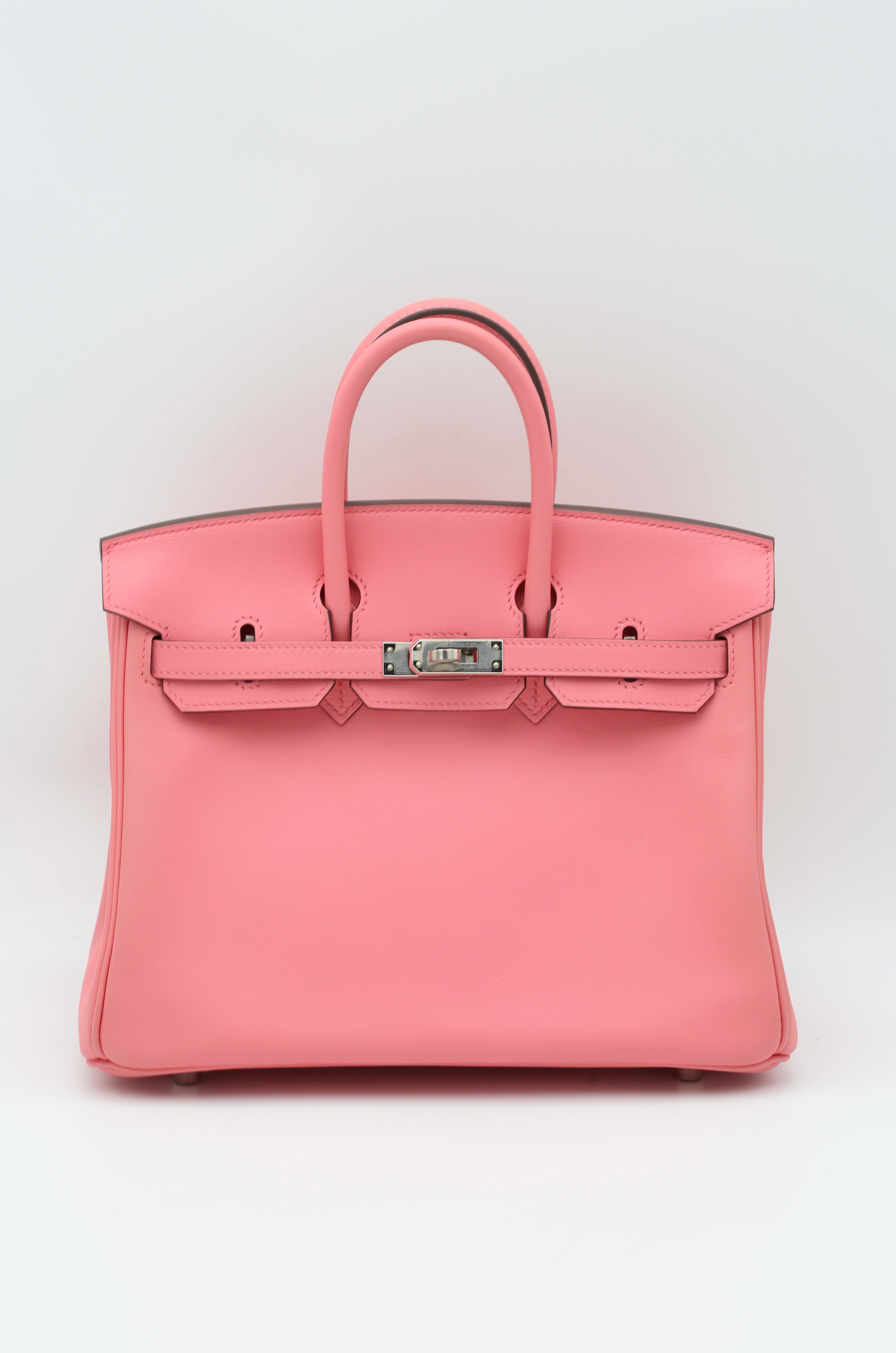 HERMÈS BIRKIN25 K4 ROSE D'ETE SWIFT SILVER HARDWARE Y STAMP