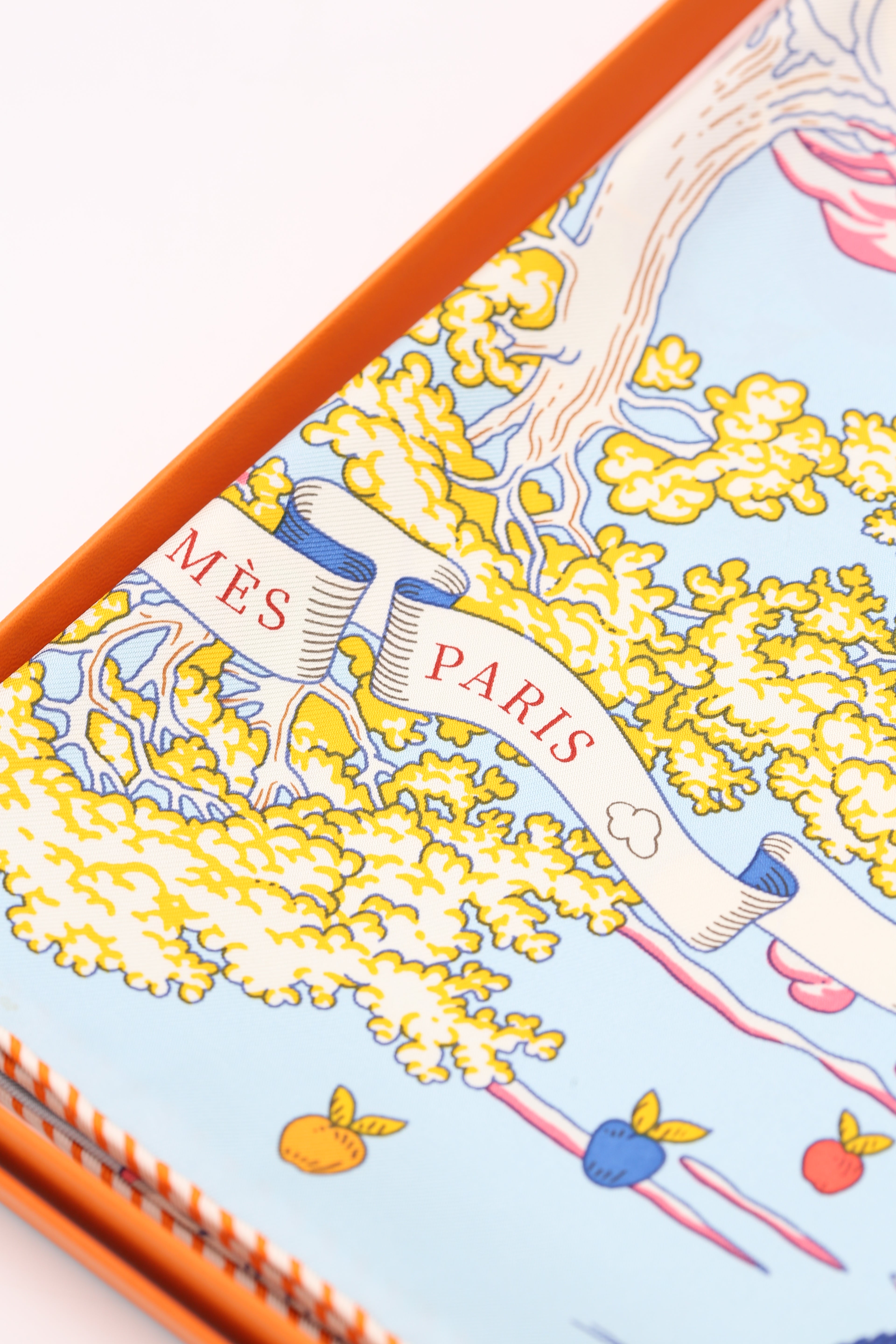 HERMÈS SCARF 90X90 BLUE & YELLOW